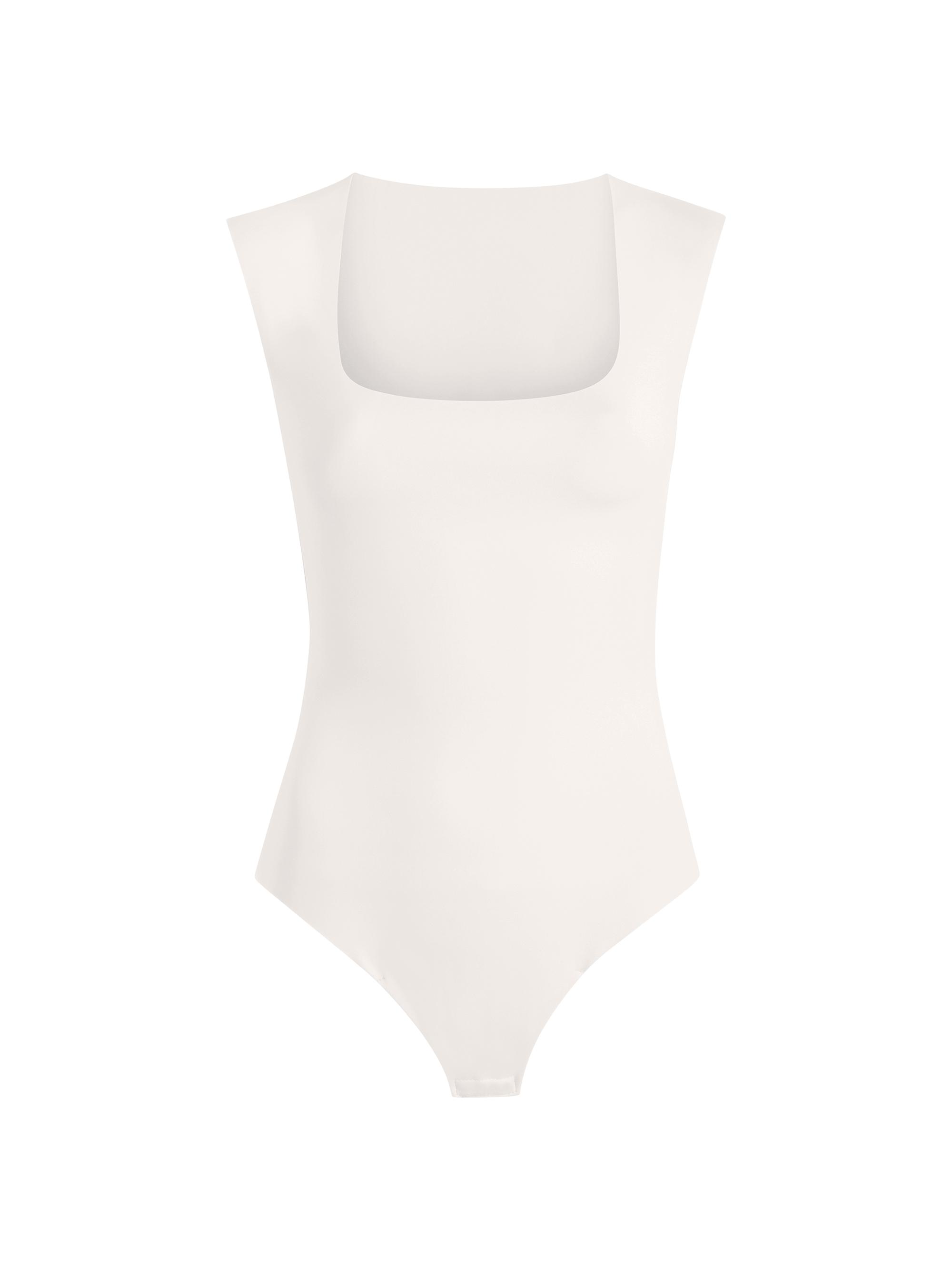 Commando Women's Neoprene Cap-Sleeve Bodysuit - White