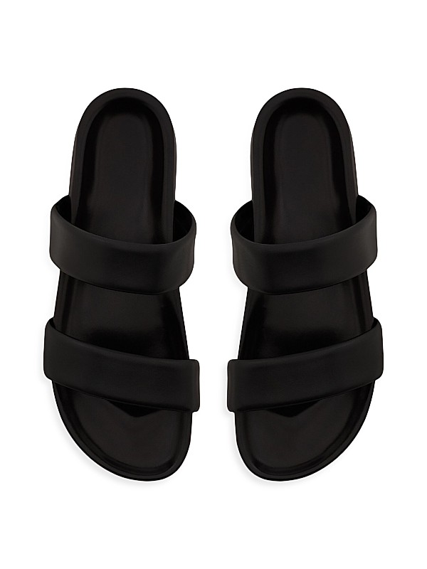Shop Saint Laurent Nichols Slides in Smooth Leather | Saks Shop Saint Laurent Nichols Slides in Smooth Leather | Saks