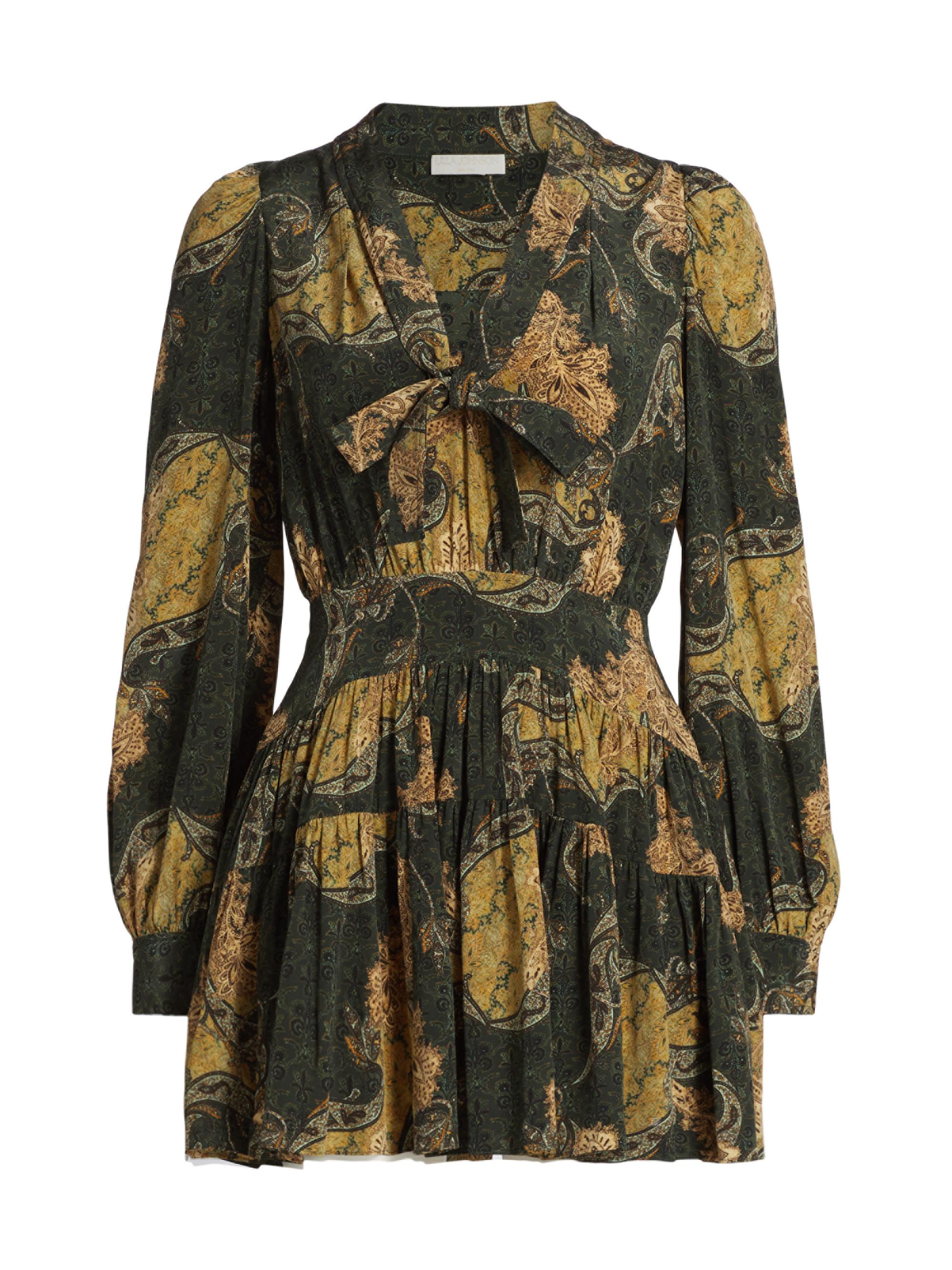 Ulla Johnson Women's Maris Baroque Crepe De Chine Minidress - Alpine