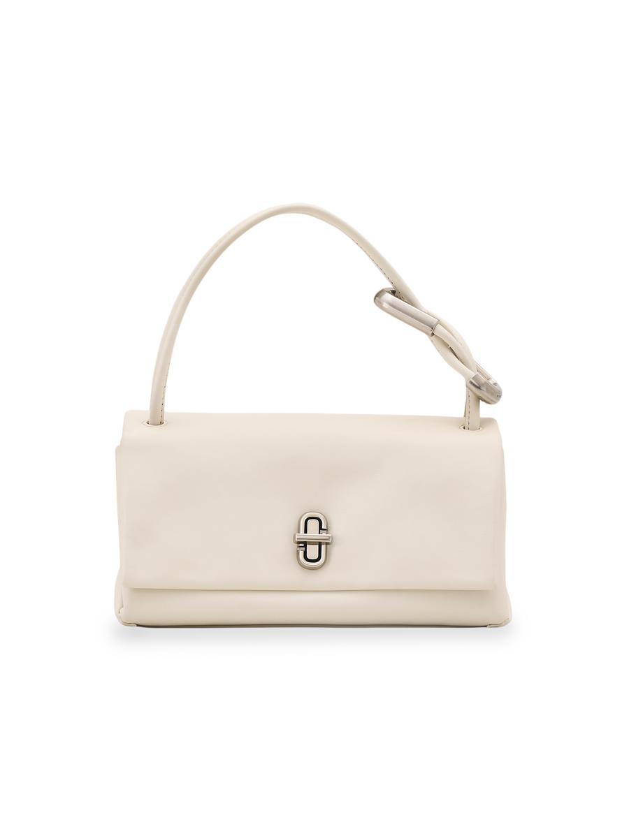 Marc Jacobs Mini Leather Dual Shoulder Bag In White