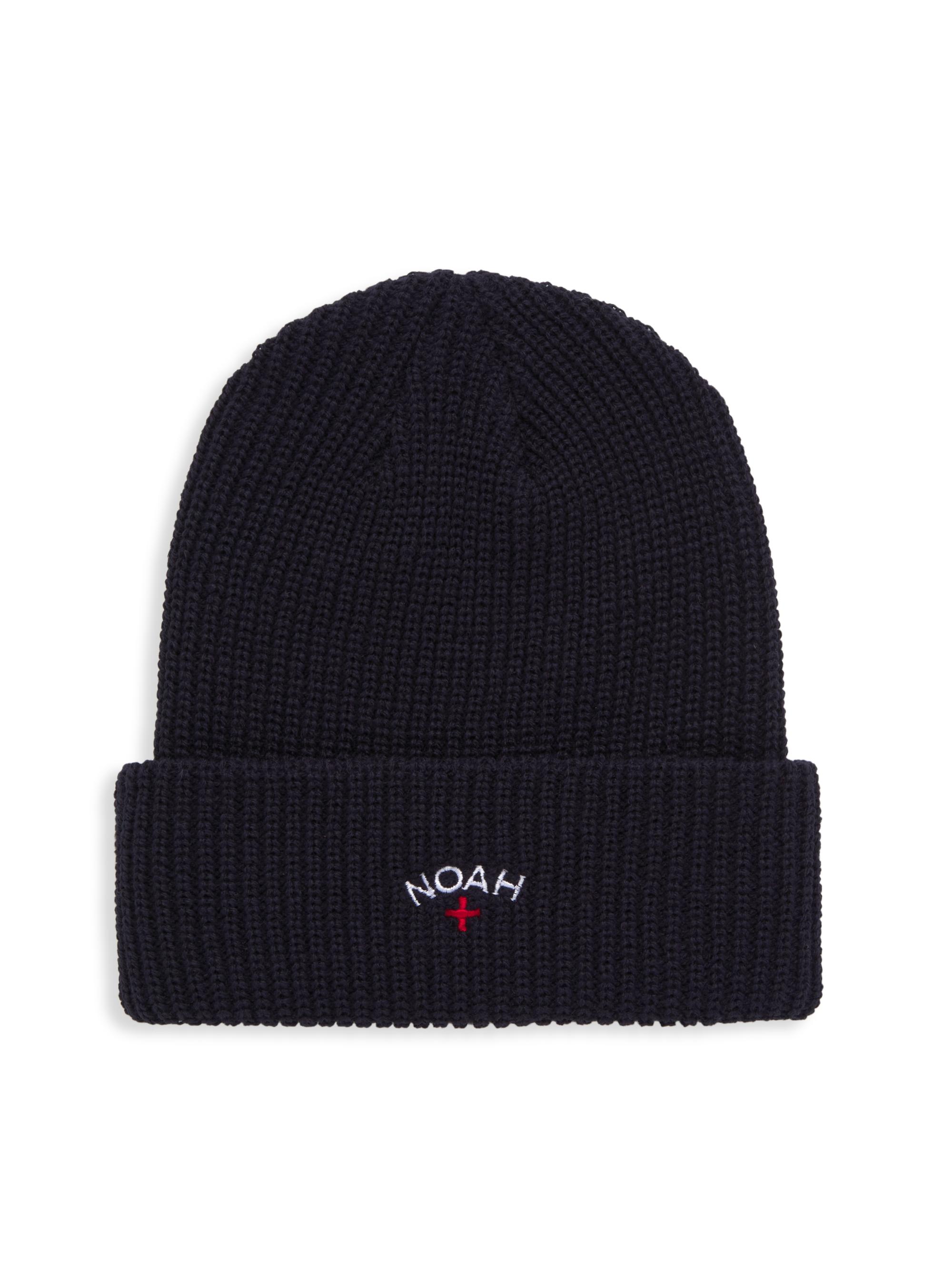 Noah Men's Logo Knit Beanie - Navy