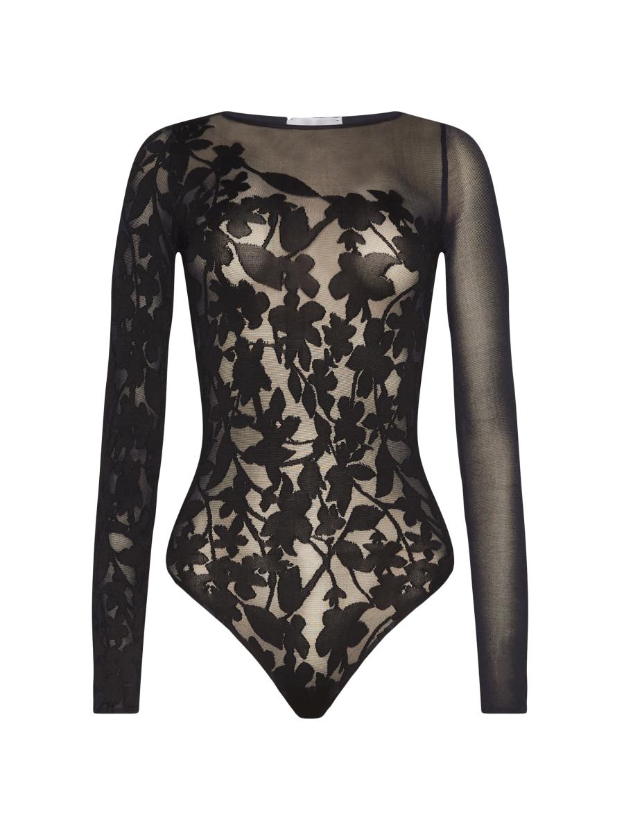 Wolford Floral Sheer Thong Bodysuit | Saks Fifth Avenue