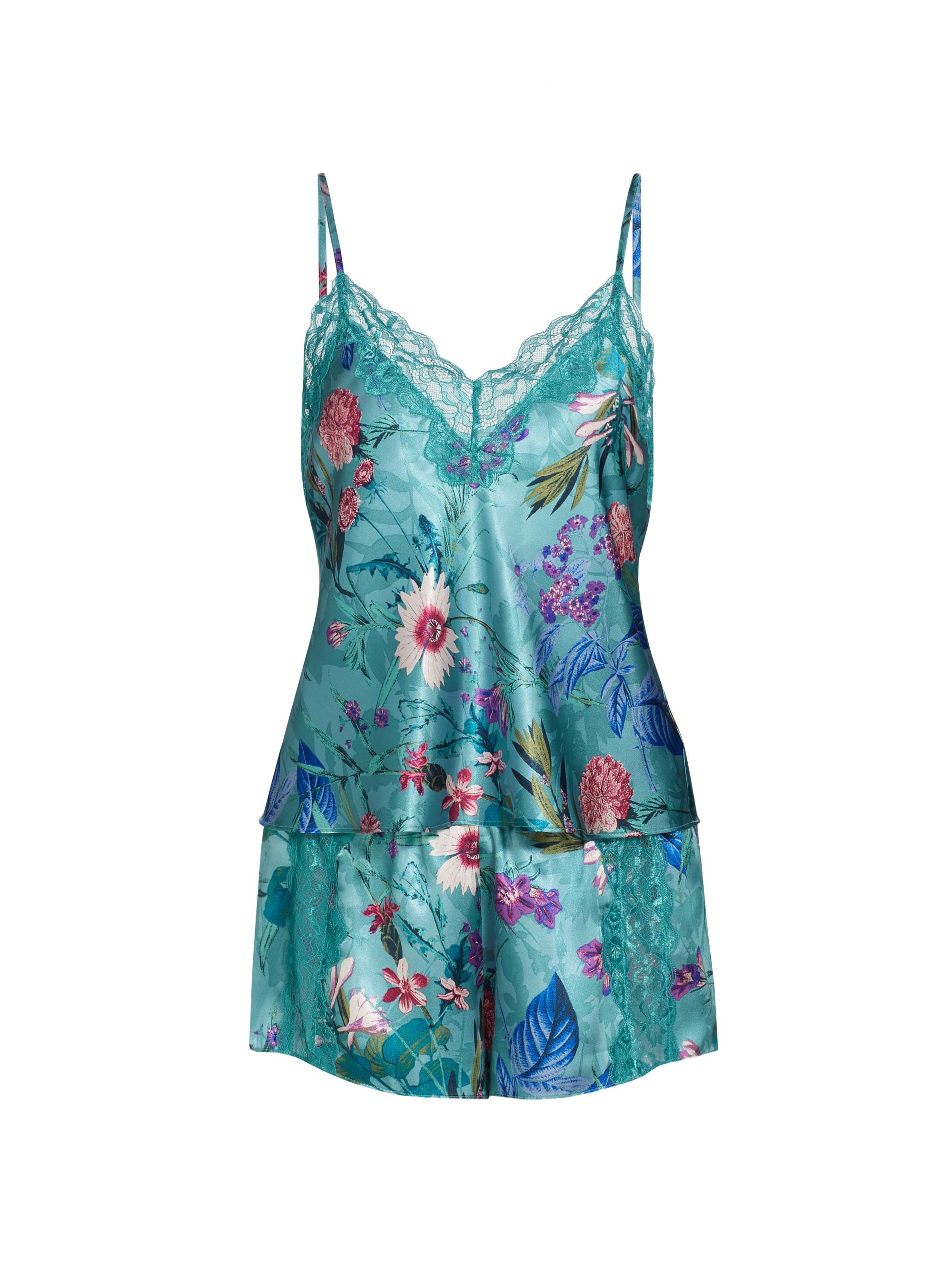 In Bloom Women's Joelle Satin Cami & Shorts Set - Adriatic Blue
