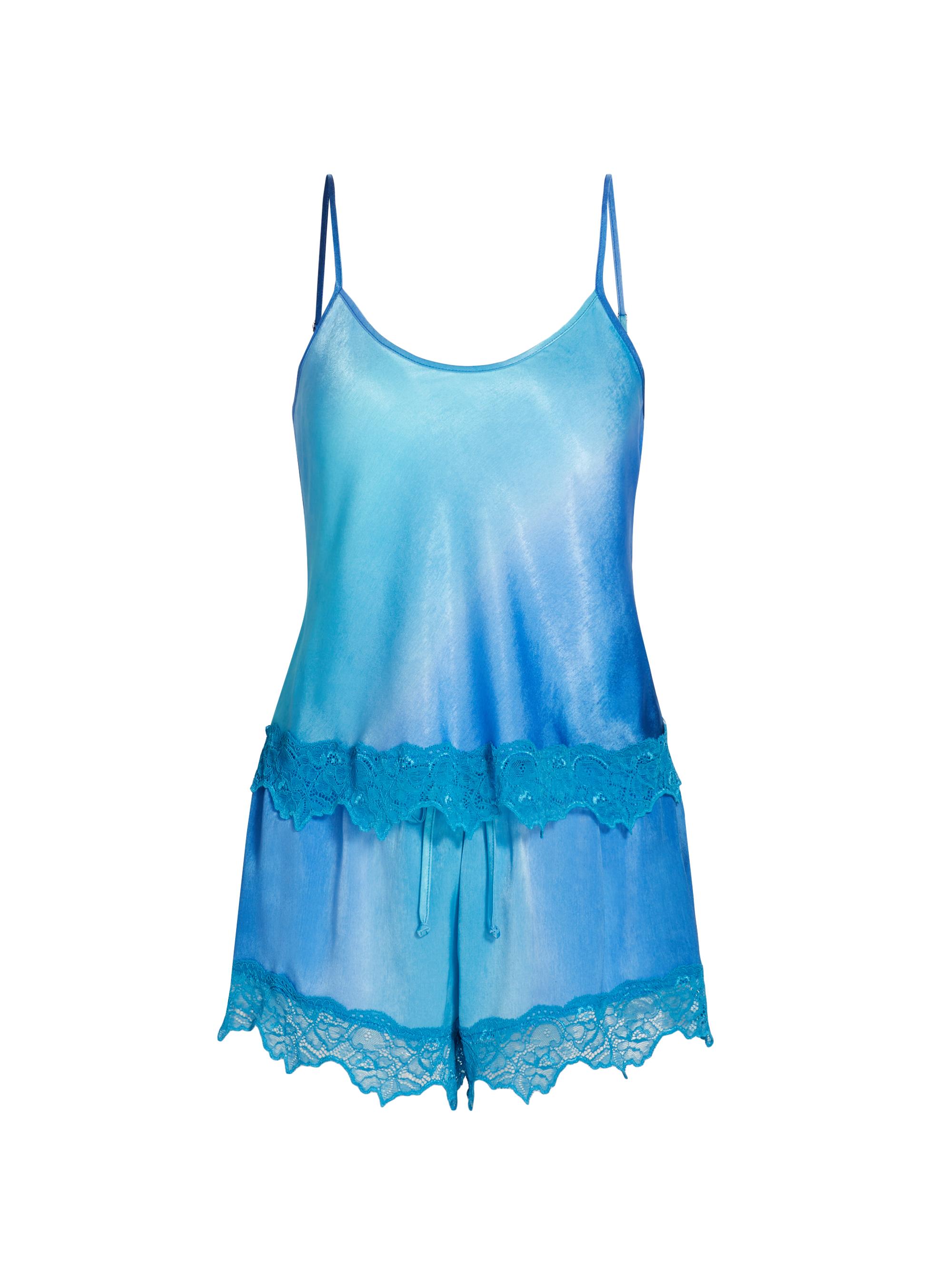 In Bloom Women's Ines Satin Cami & Shorts Set - Baltic Blue