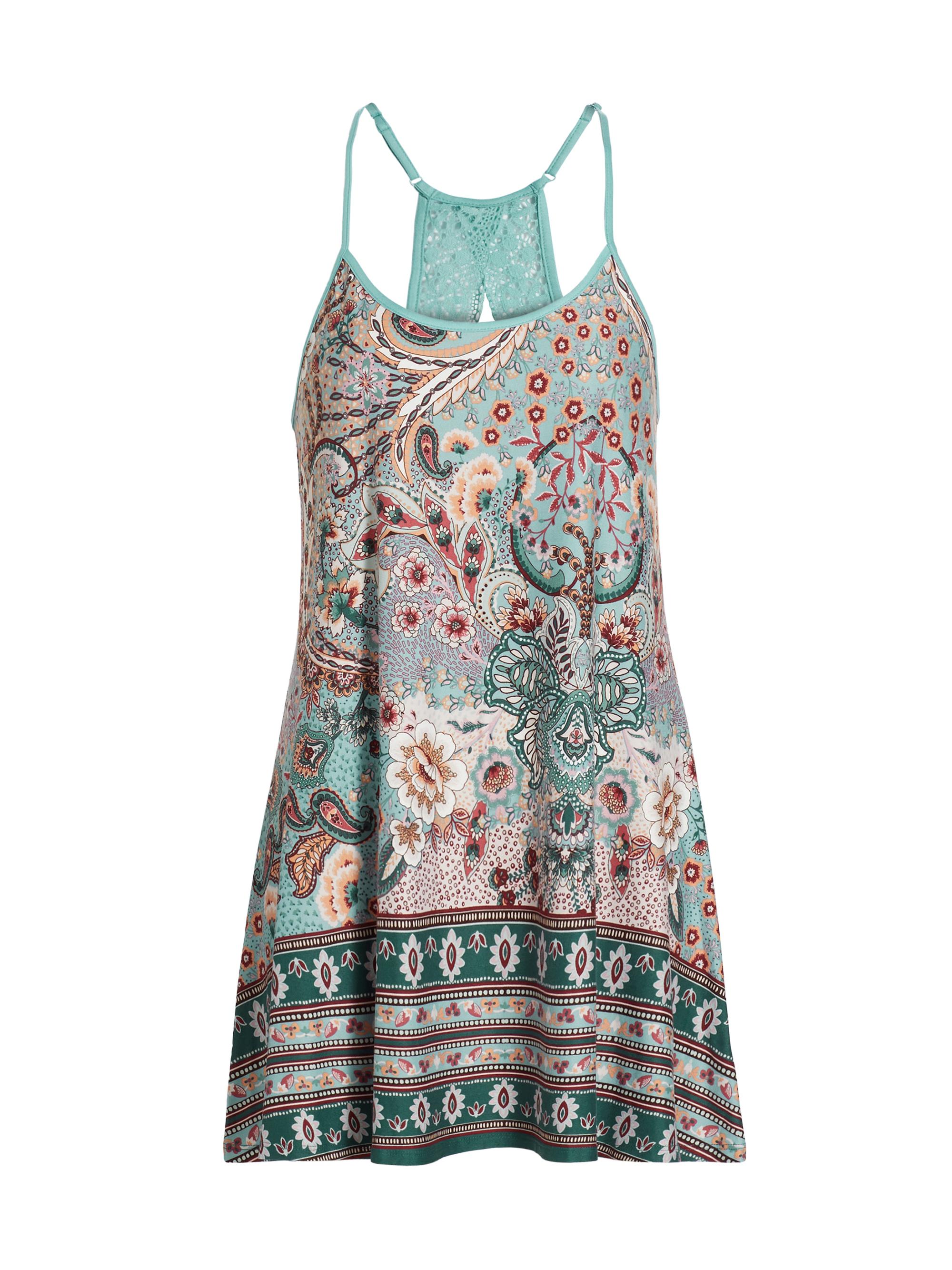 In Bloom Women's Solange Brushed Knit Chemise - Mineral Blue