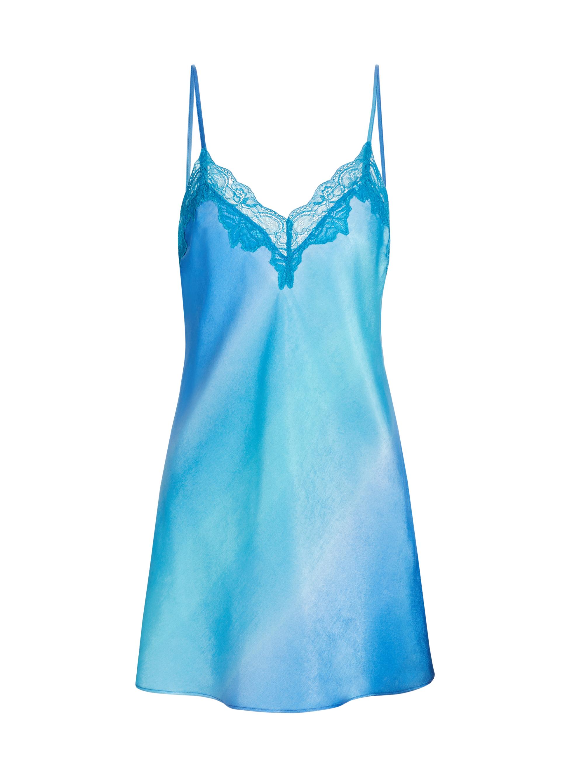 In Bloom Women's Ines Shimmer Satin Chemise - Baltic Blue