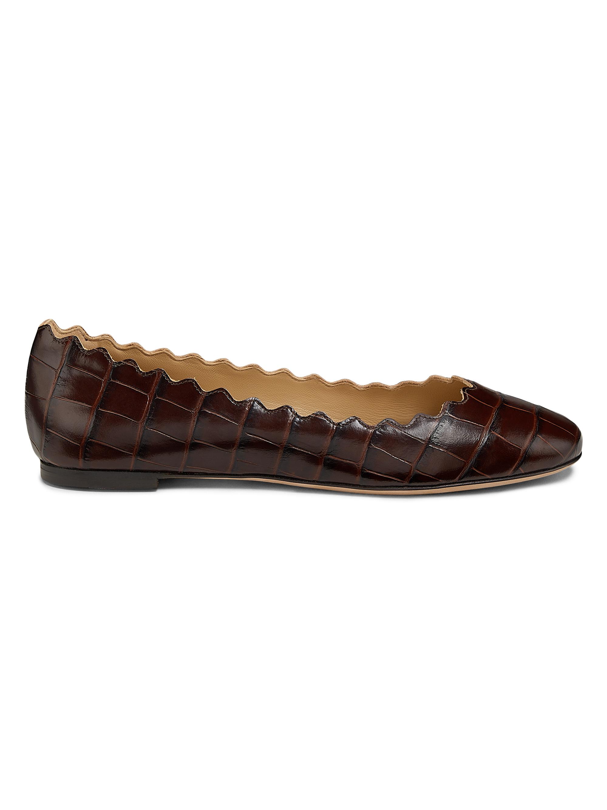 Chloé Women's Lauren Leather Ballet Flats - Sharp Brown