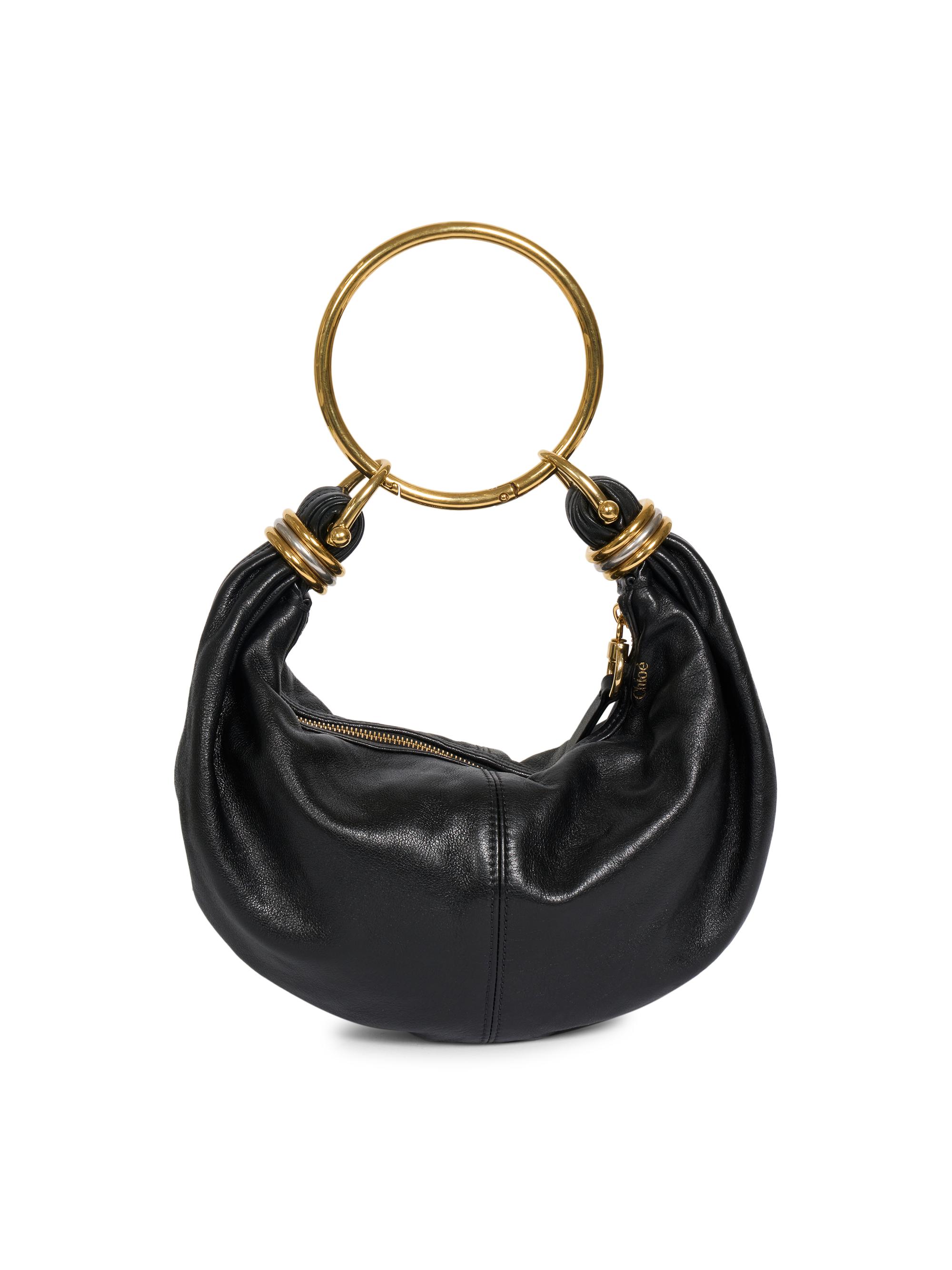 Chloé Small Bracelet Grained Leather Hobo Bag | Saks Fifth Avenue