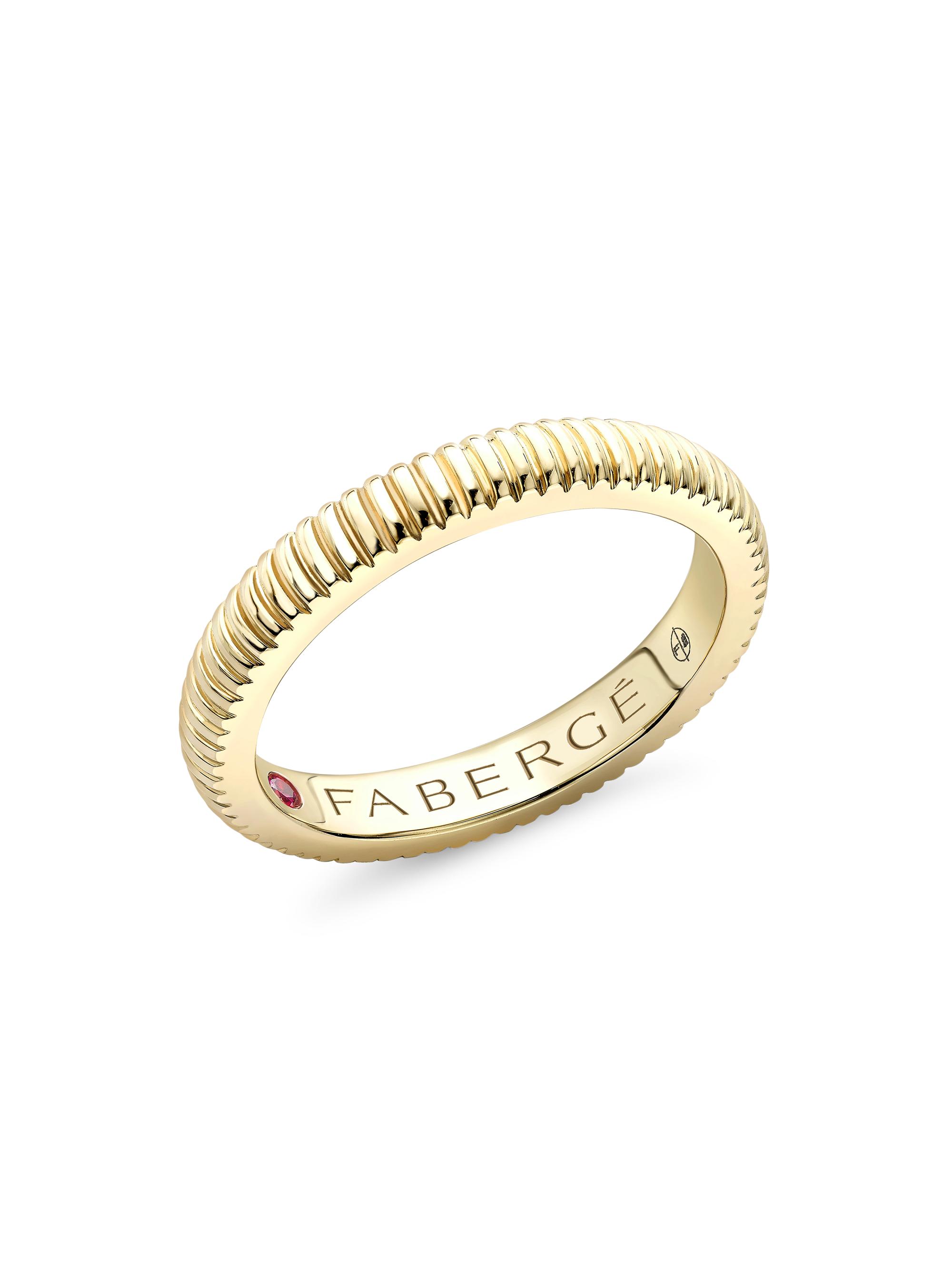 Fabergé Women's Colours of Love Yellow Gold Fluted Ring - Yellow Gold
