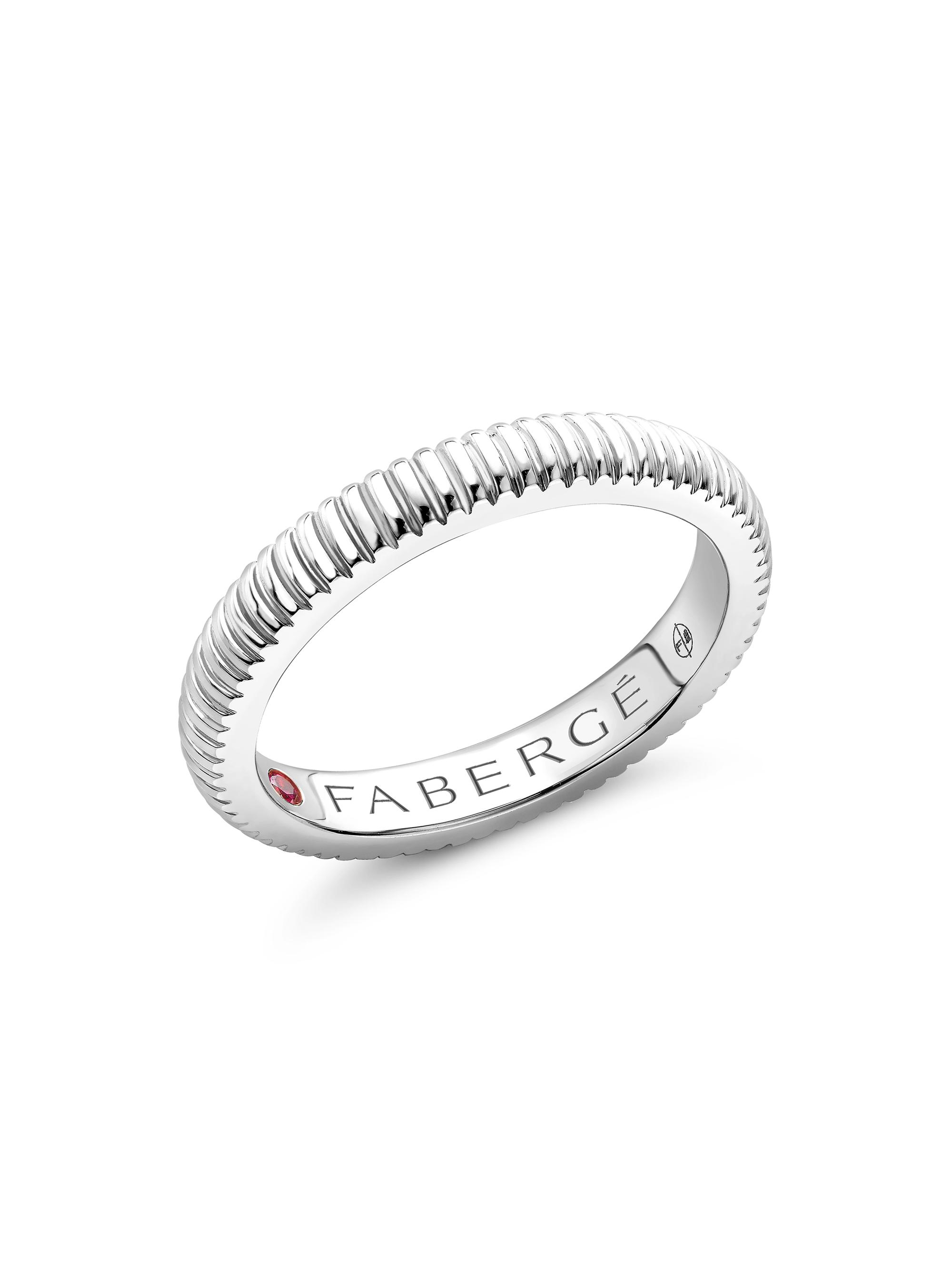 Fabergé Women's Colors of Love White Gold Fluted Ring - White