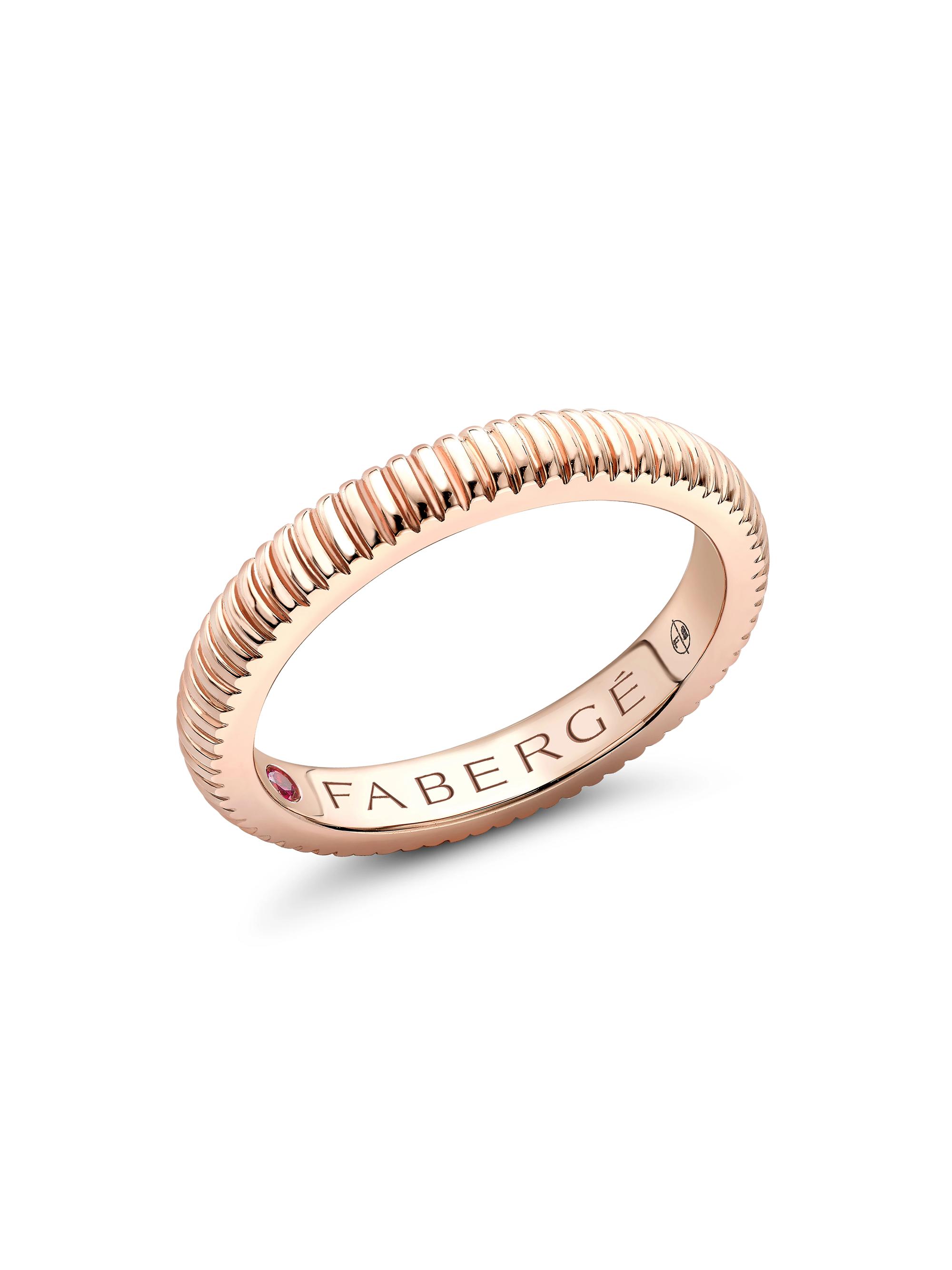 Fabergé Women's Colours of Love Rose Gold Fluted Ring - Rose Gold