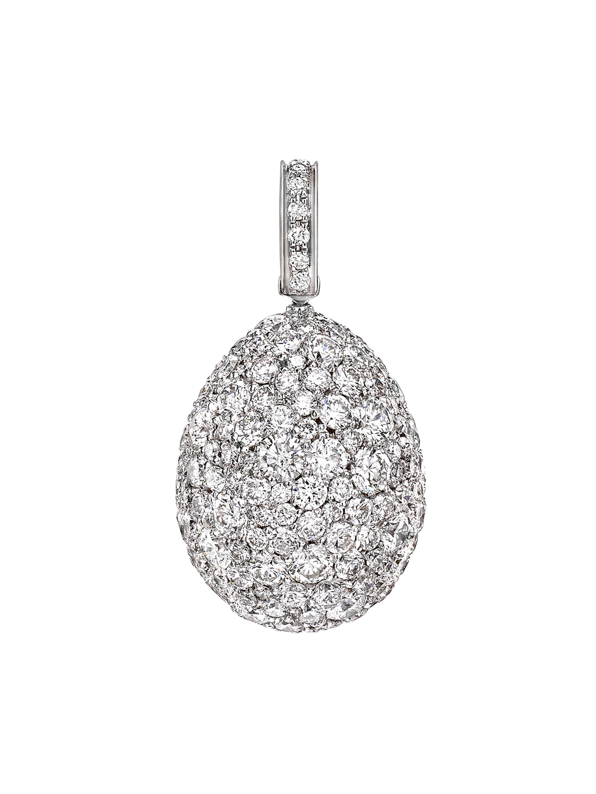 Fabergé Women's Emotion White Gold Diamond Egg Charm - White