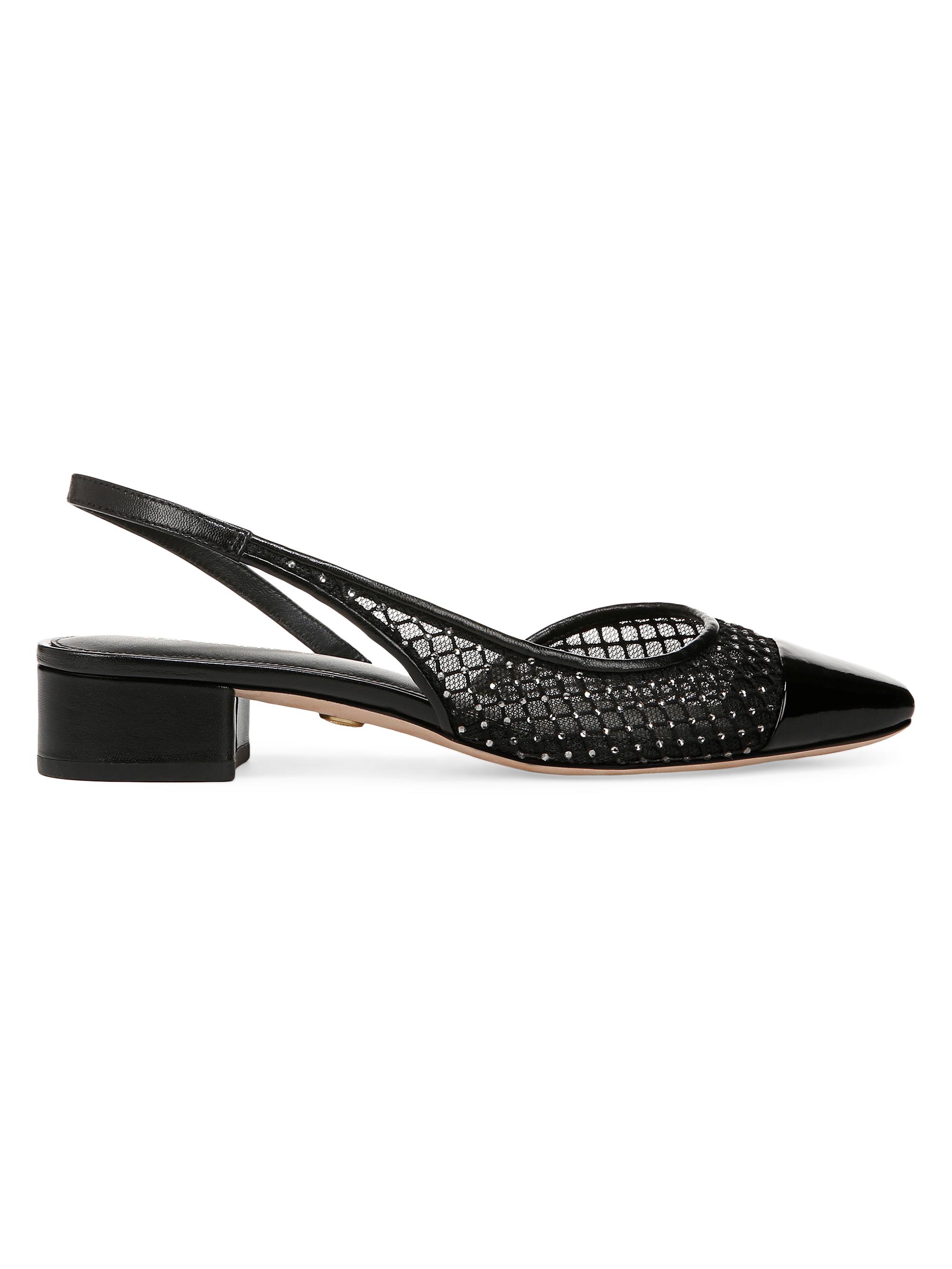 Veronica Beard Cecile 25MM Rhinestone-Mesh Slingback Pumps | Saks