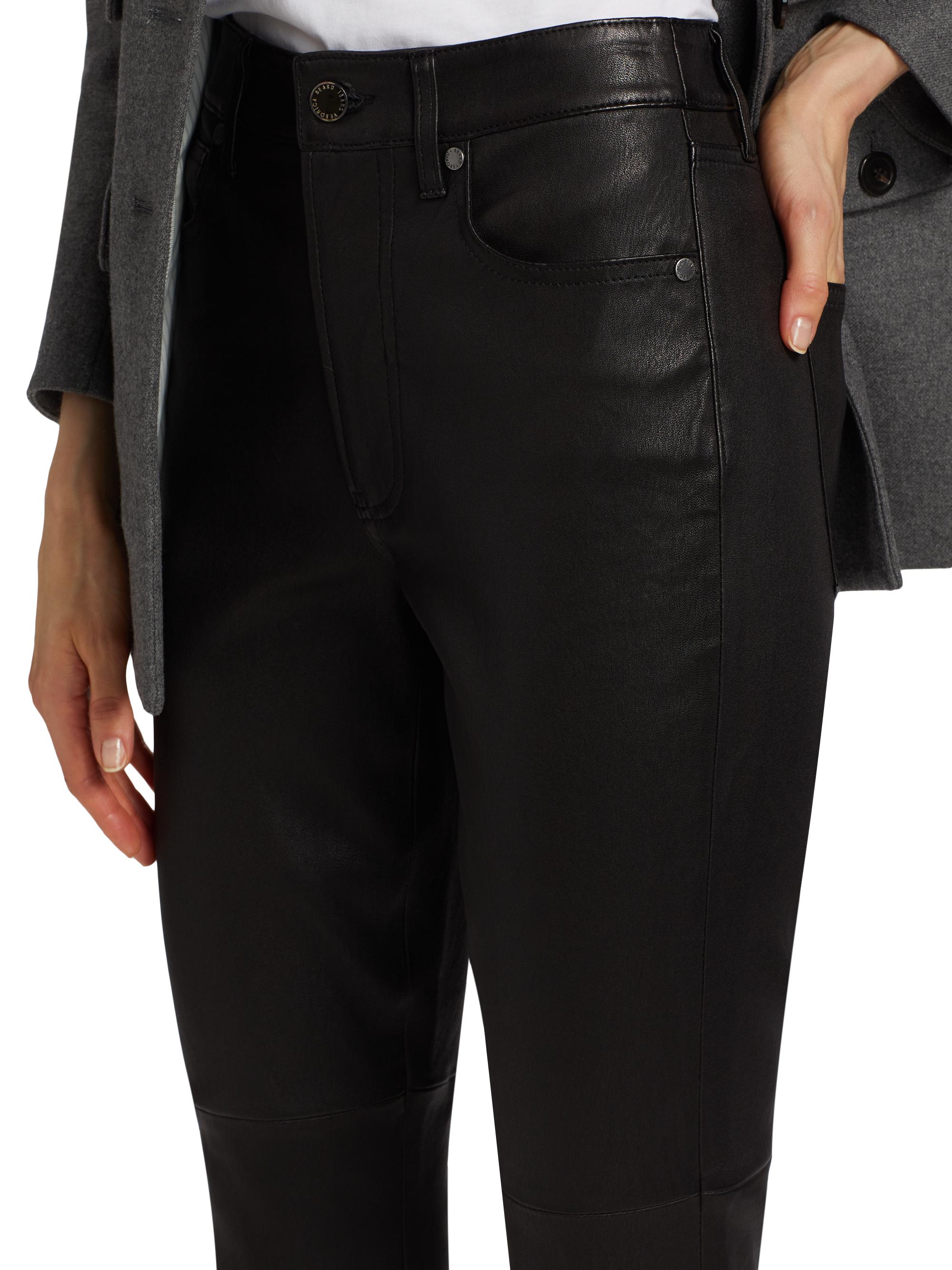 Veronica Beard Carson Faux Leather High-Rise Pants Saks Fifth Avenue
