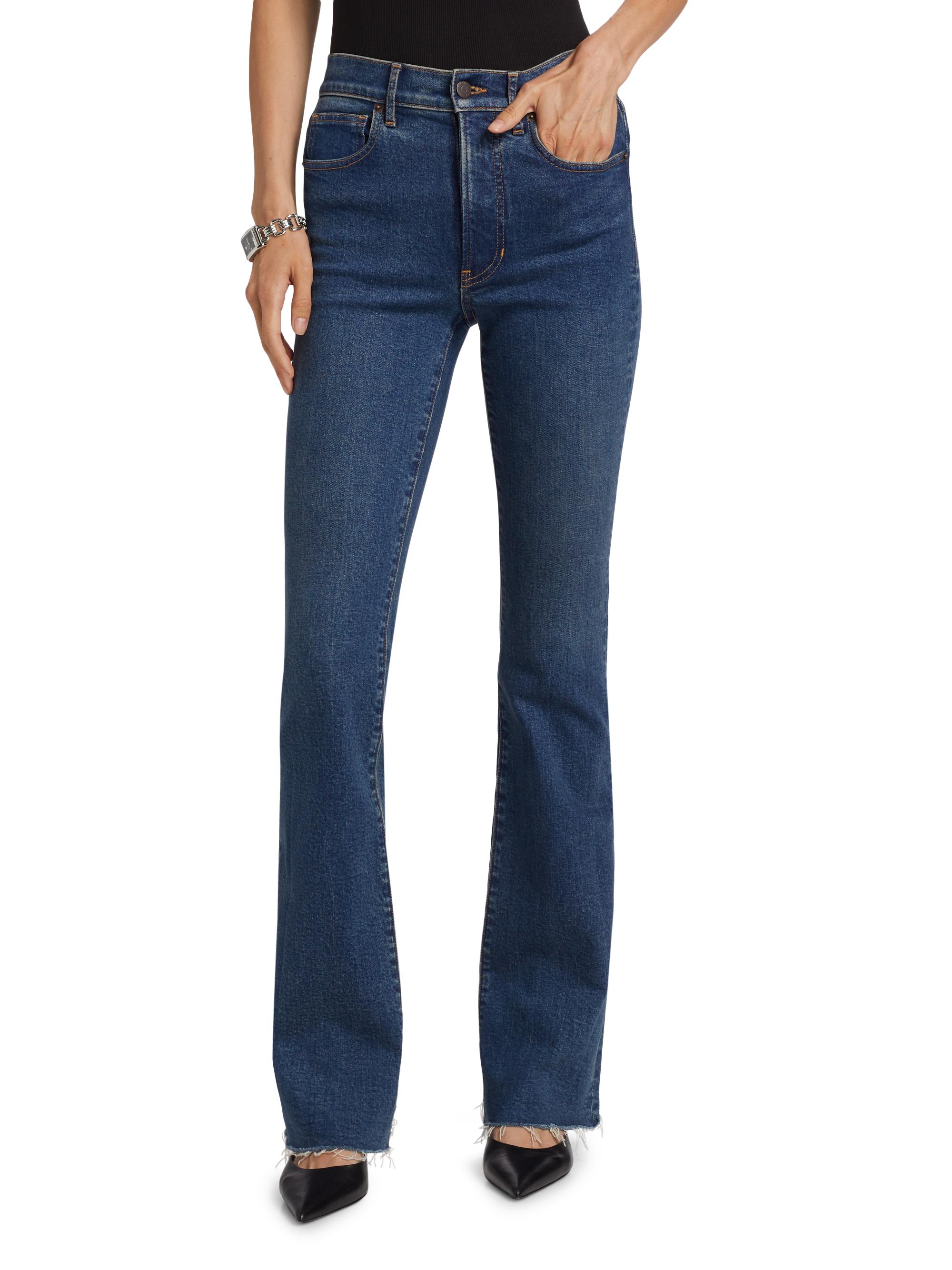 Shop Veronica Beard Cameron Mid-Rise Boot-Cut Jeans | Saks Fifth 