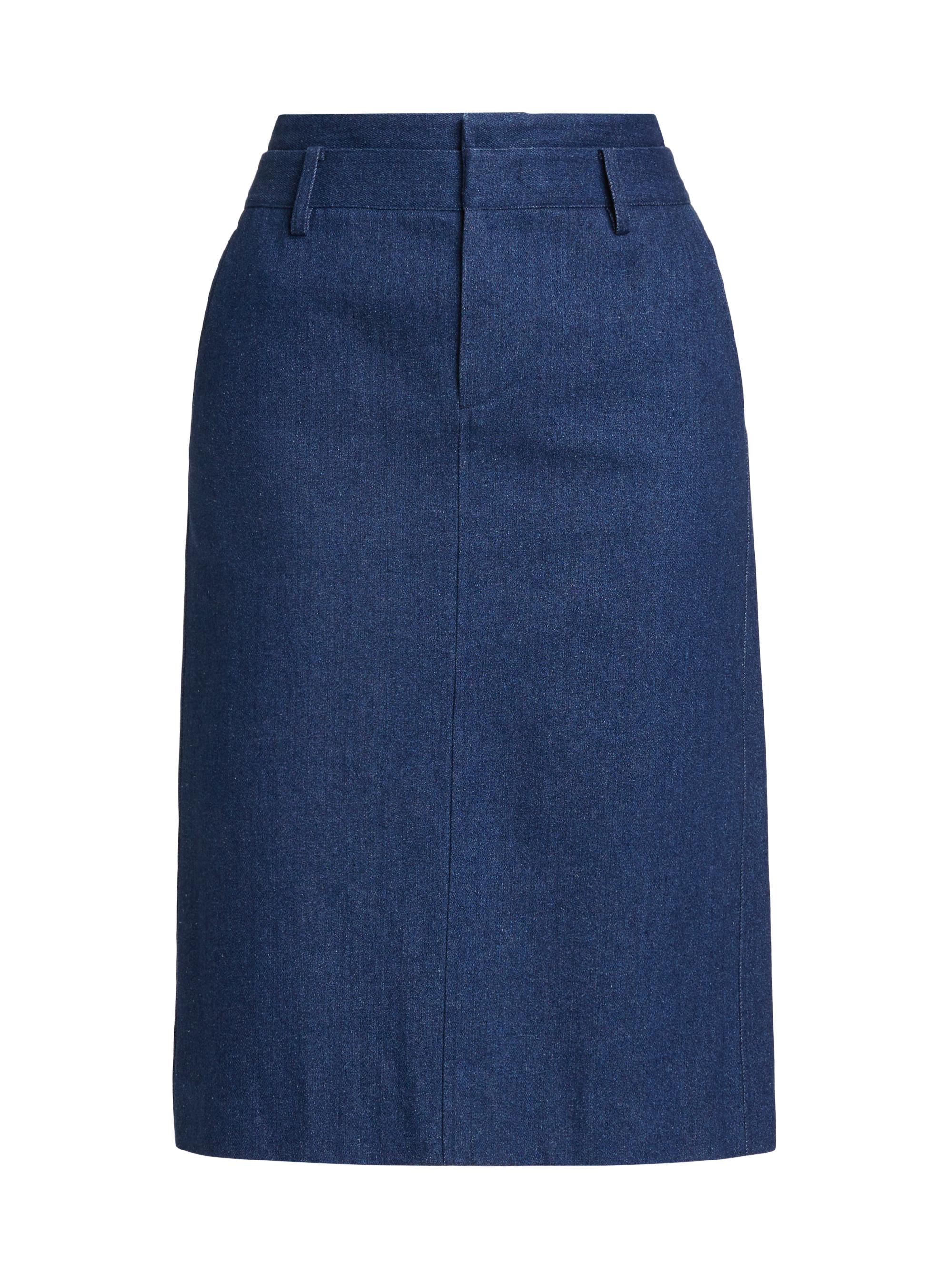 Vince Women's Cotton Denim Pencil Midi-Skirt - Indigo