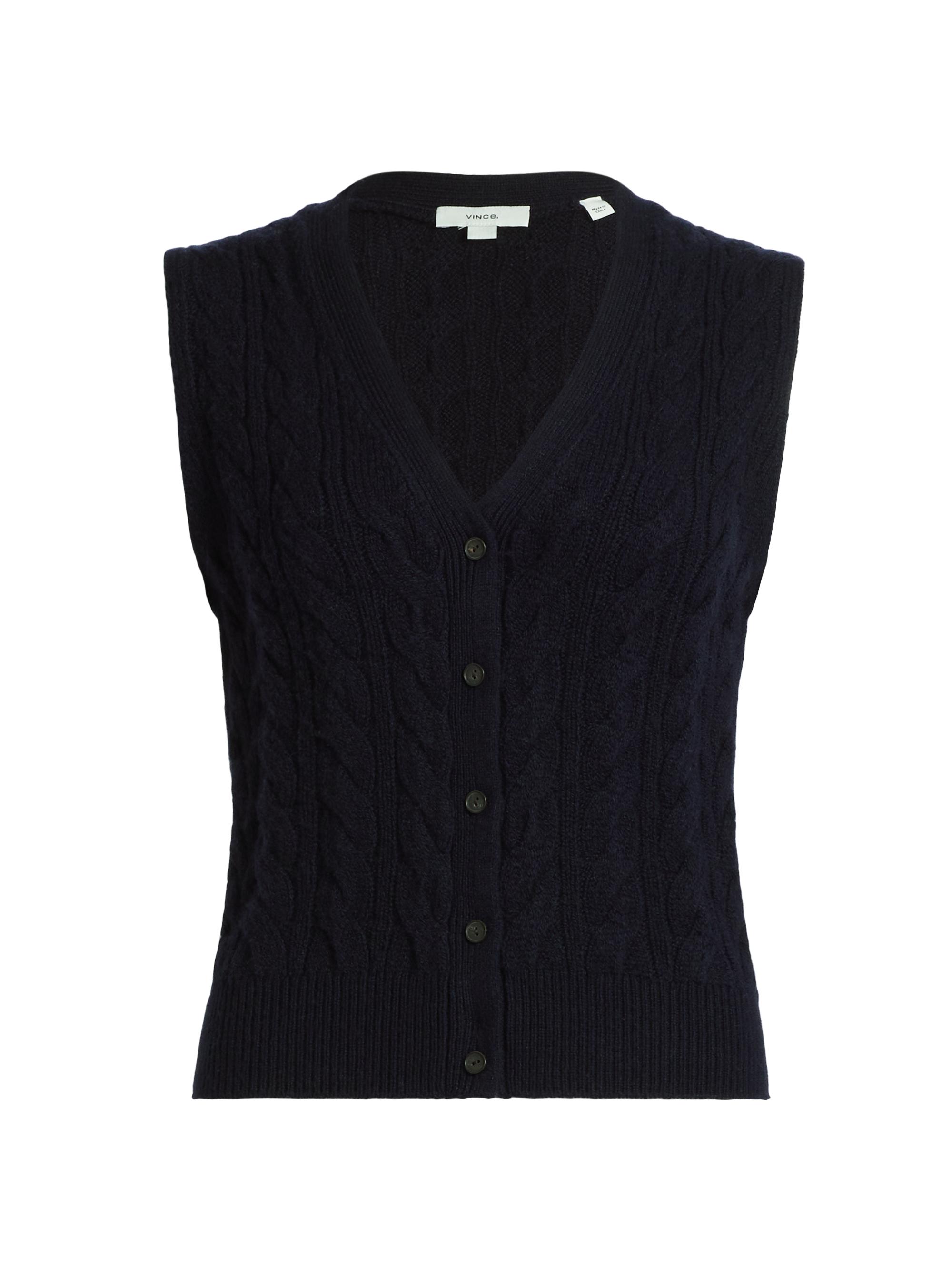 Vince Women's Cable-Knit Wool & Cashmere Vest - Coastal