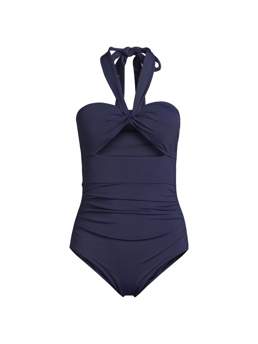 Change Of Scenery Women's Ella Convertible Twist Front One-piece Swimsuit In Navy