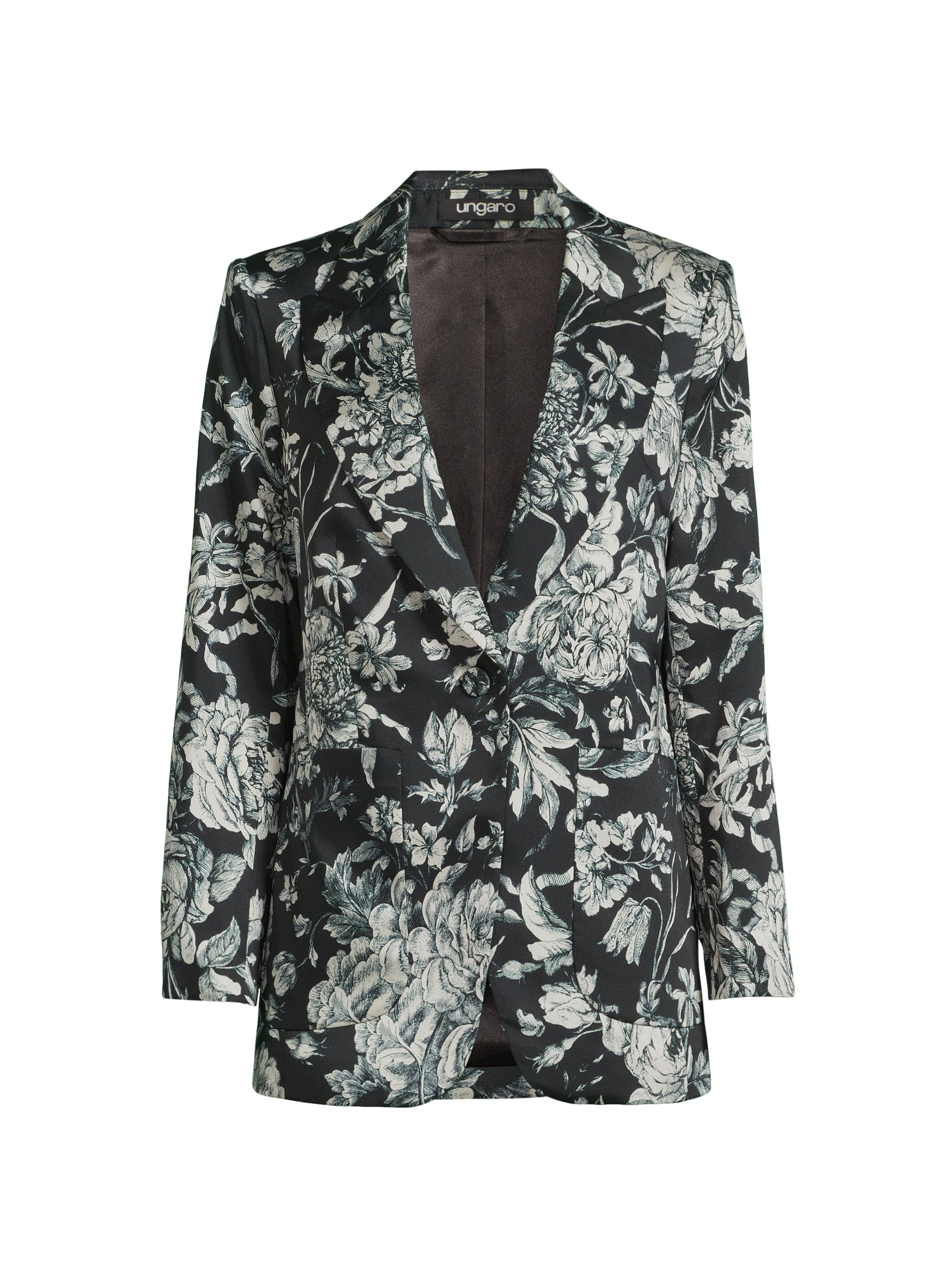 Ungaro Women's Dayton Metallic Floral Jacket - Black Multi