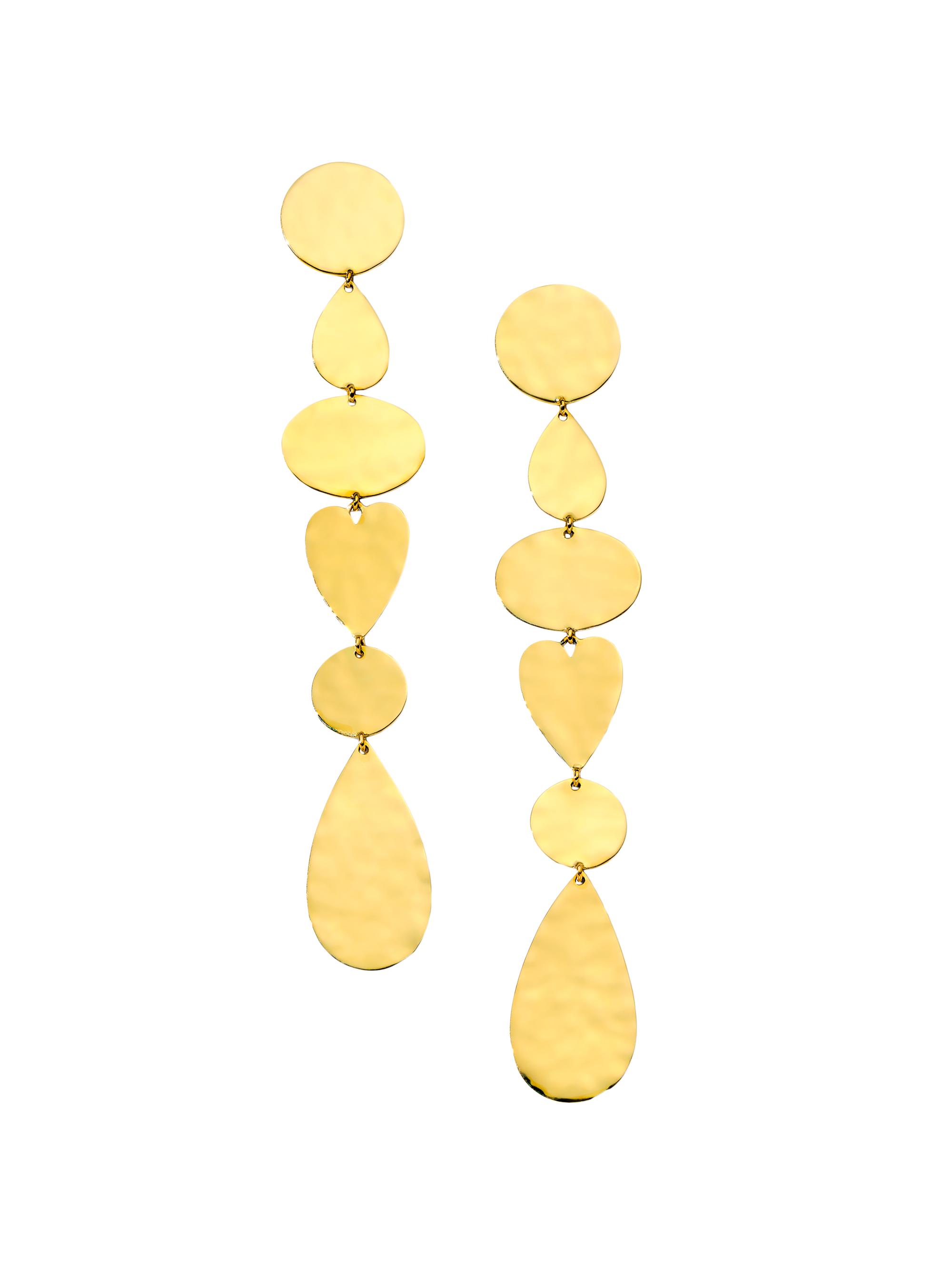 Ippolita Women's Classico Crinkle 18K Yellow Gold Mixed-Shape Drop Earrings - Gold