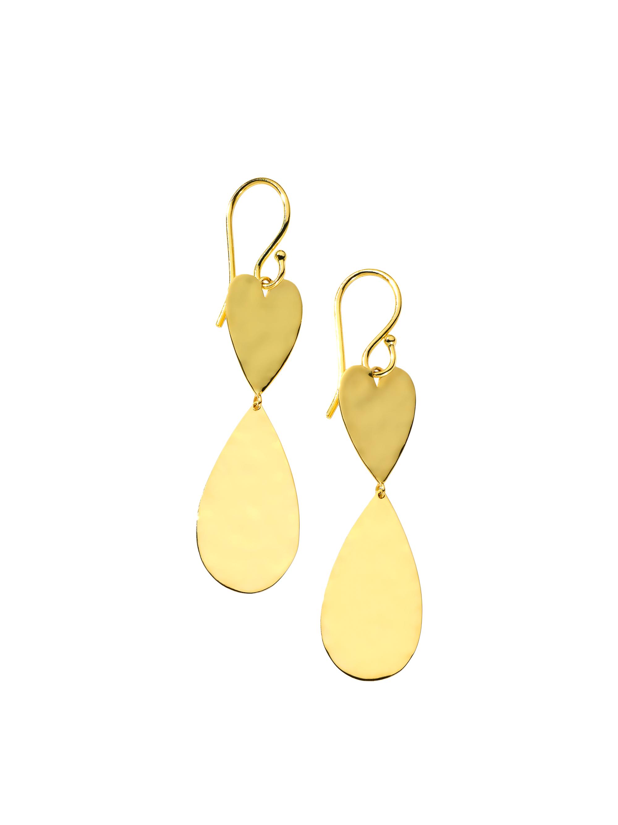 Ippolita Women's Classico Crinkle 18K Yellow Gold Double-Drop Earrings - Gold