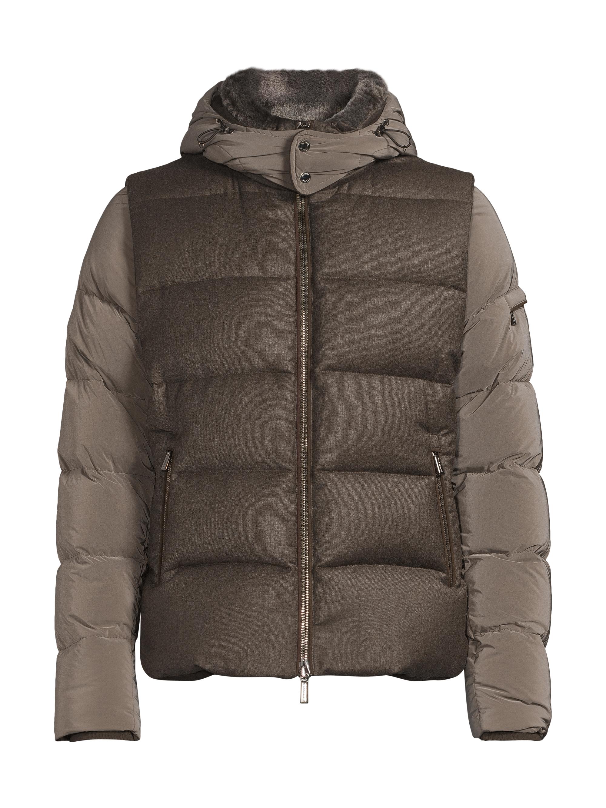 Moorer Men's Casciano Shearling-Trimmed Down Jacket - Militare