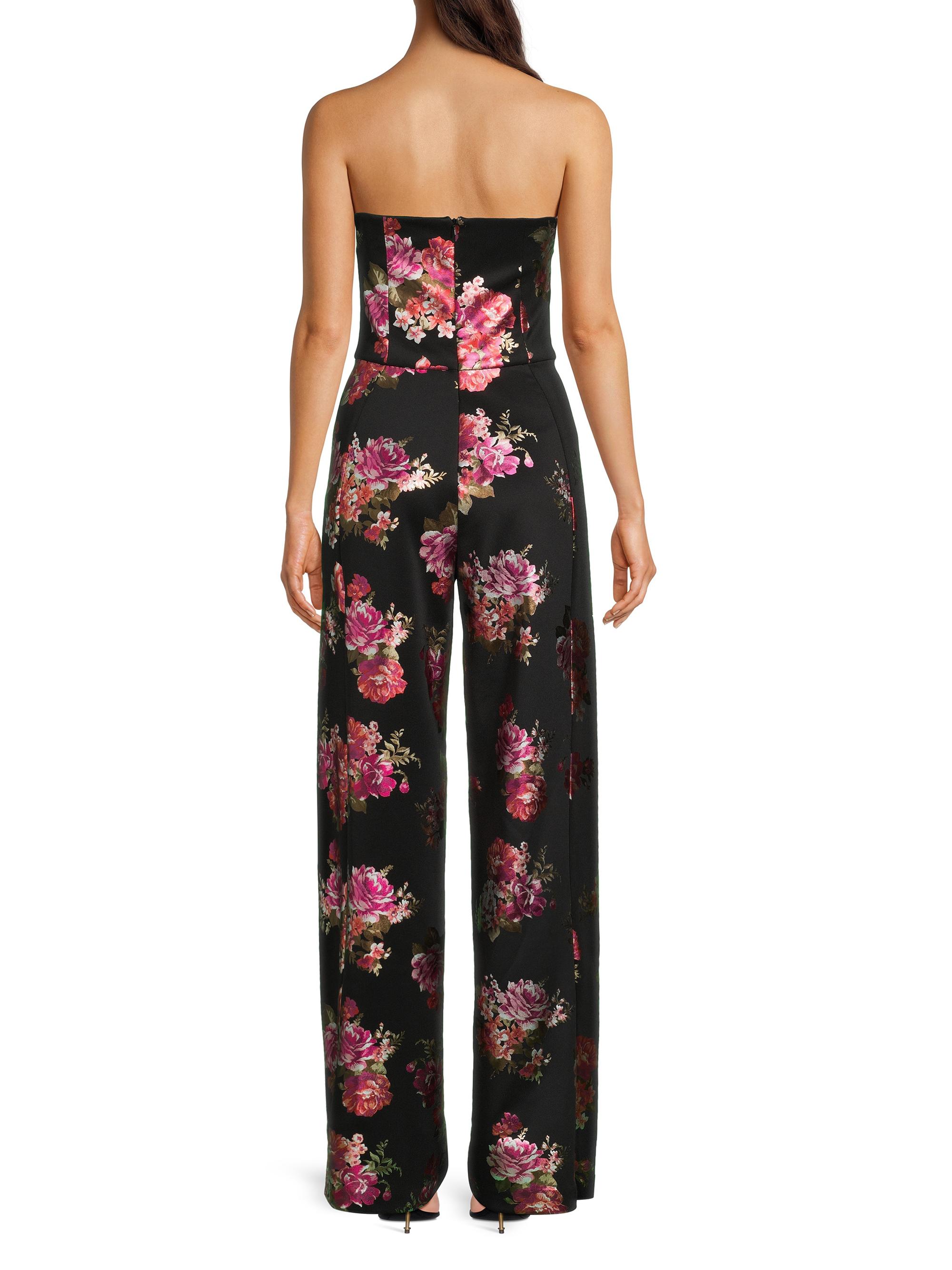 Black Halo Women's Lena Strapless Rose Print Playsuit Romper - View #5