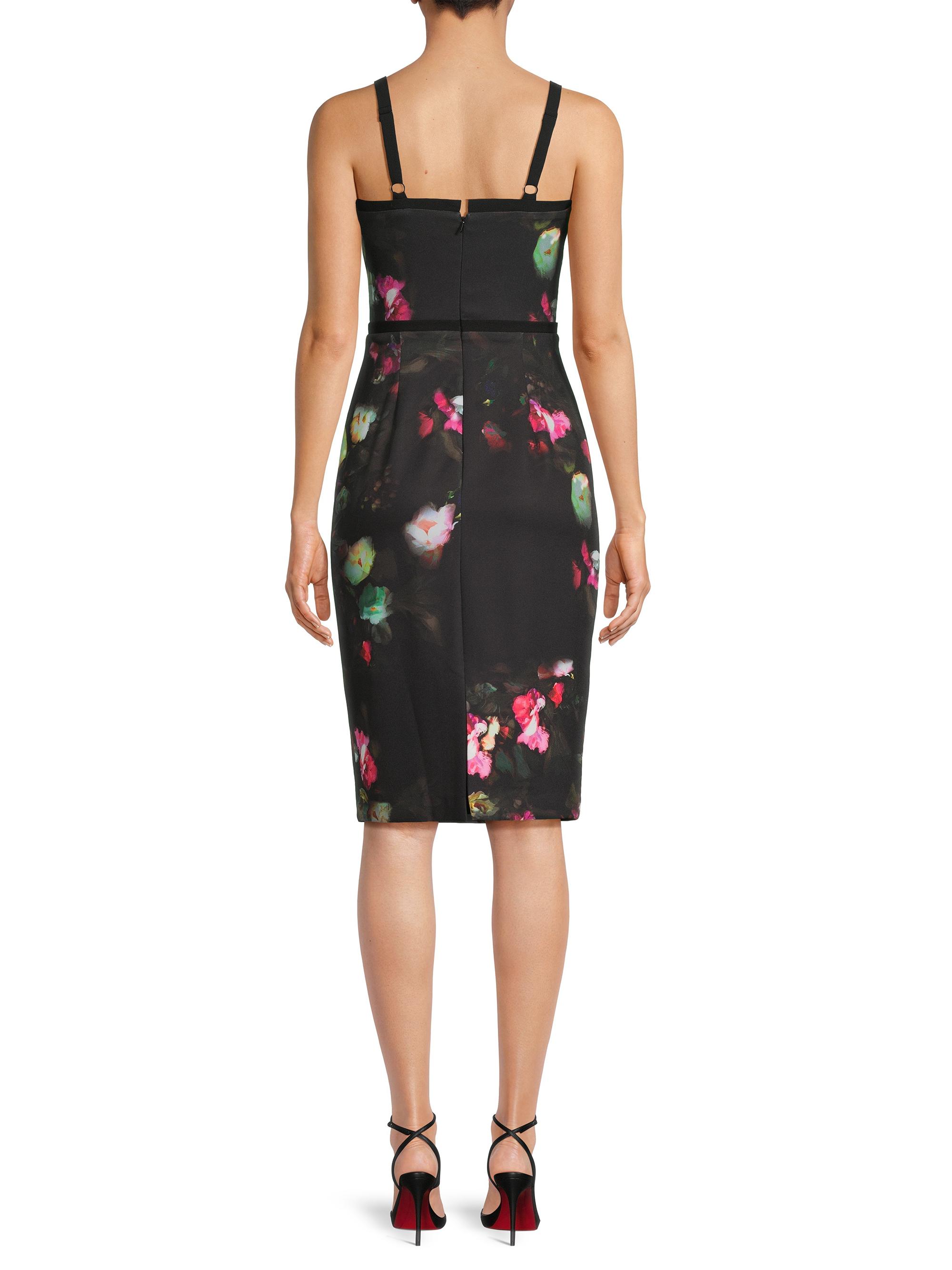 Black Halo Daria Floral Sweetheart Midi-Dress | Saks Fifth Avenue