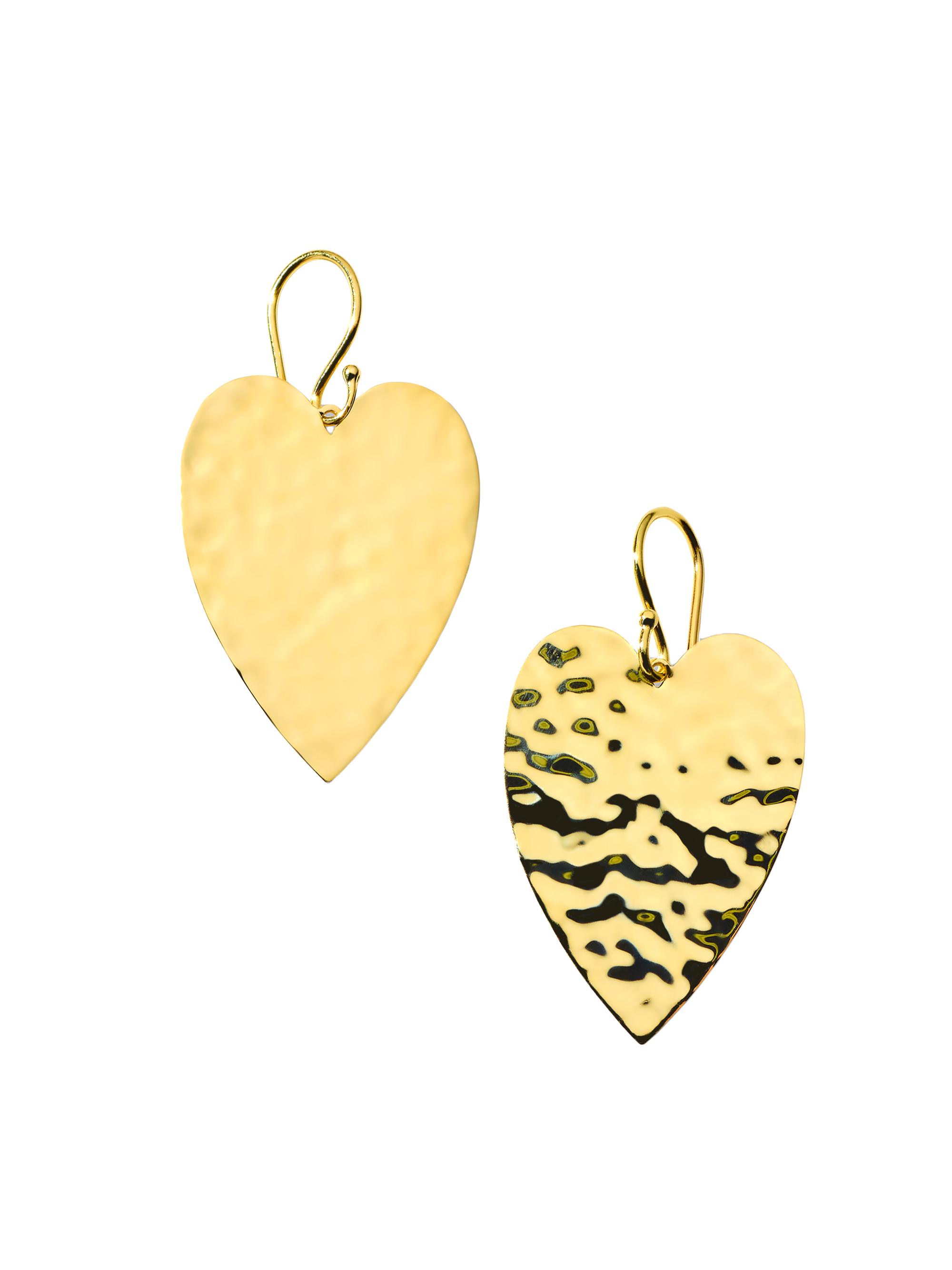 Ippolita Women's Classico Crinkle 18K Yellow Gold  Heart Drop Earrings - Gold