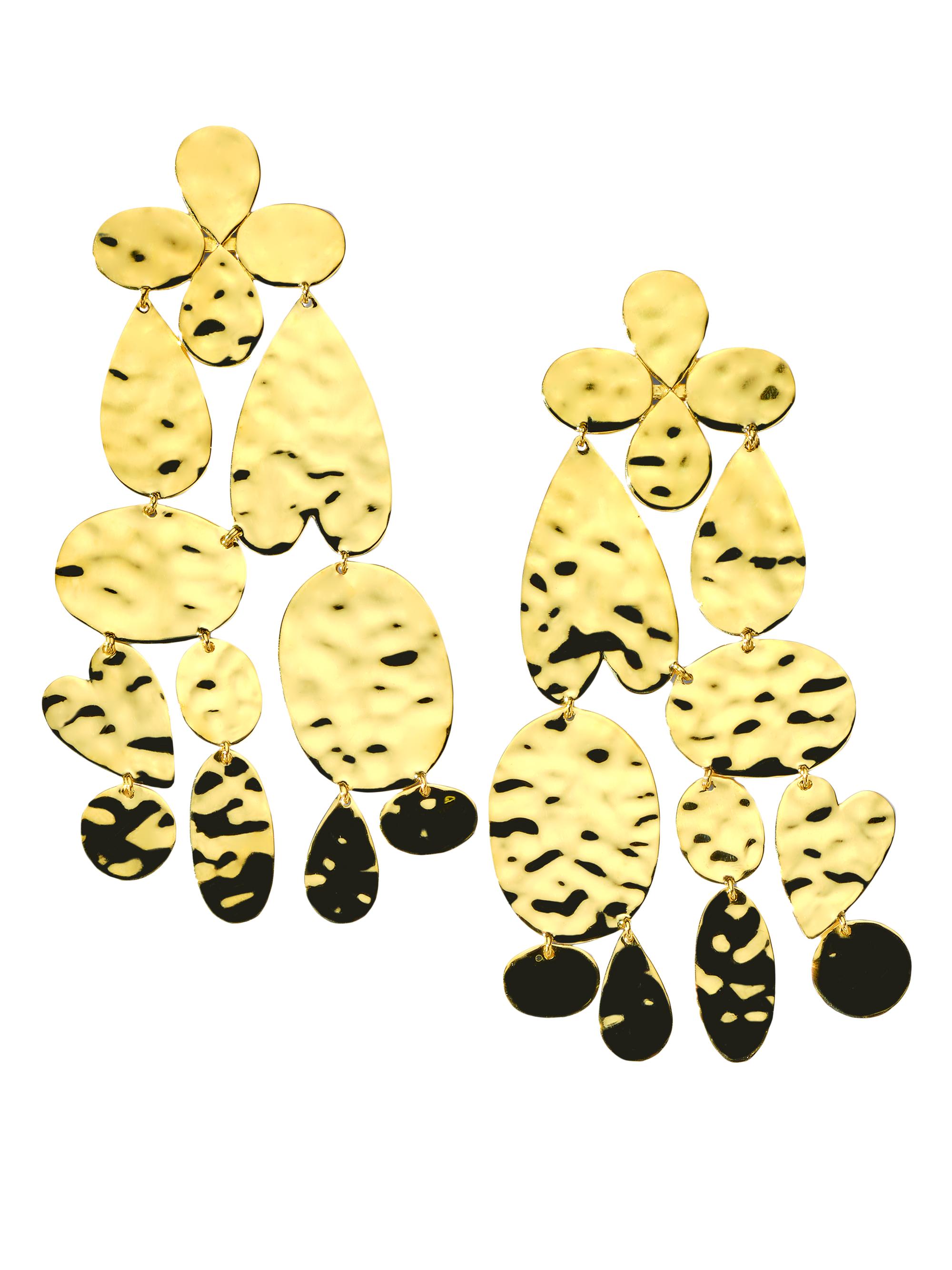 Ippolita Women's Classico Crinkle 18K Yellow Gold  Chandelier Earrings - Gold