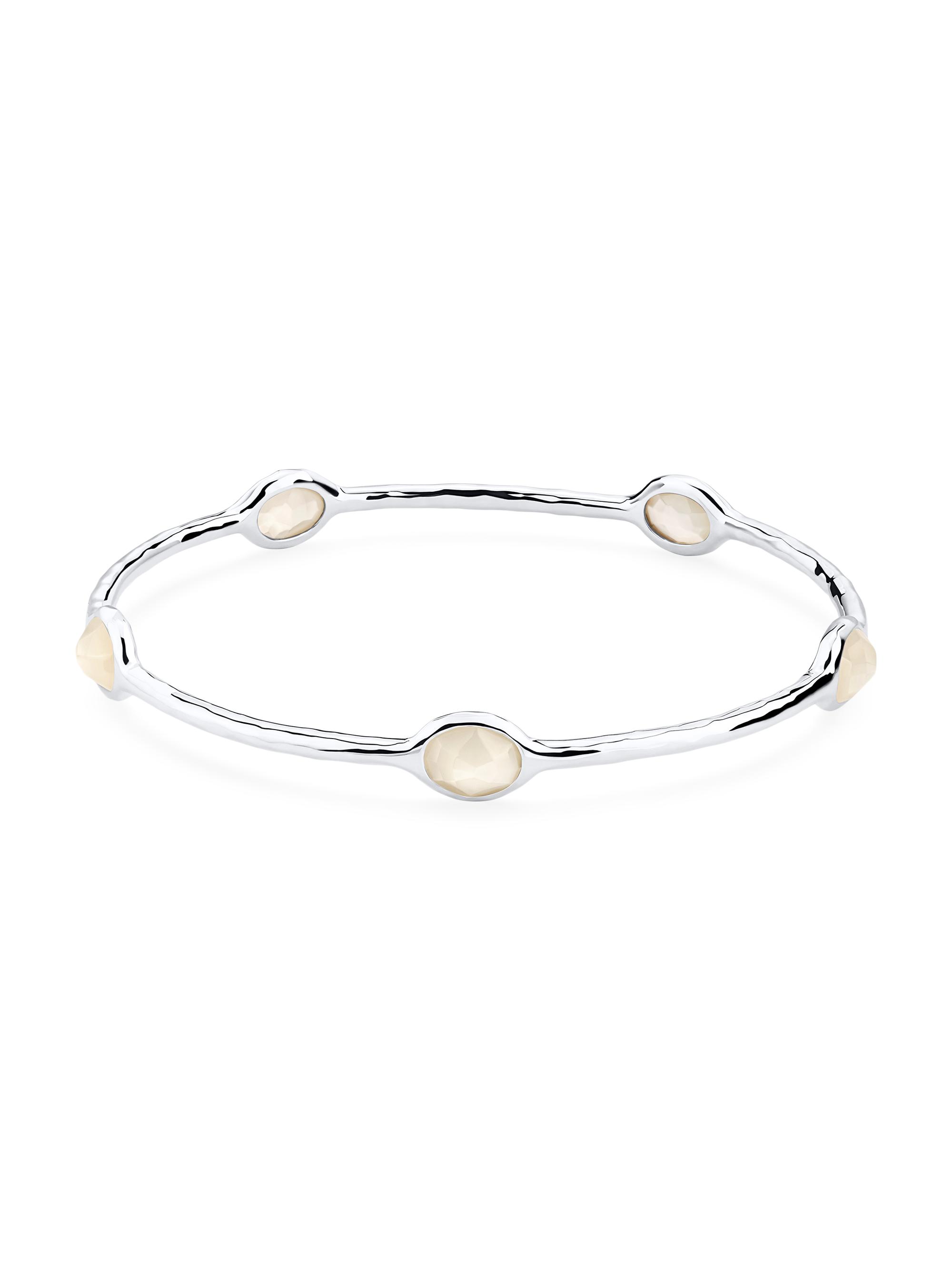 Ippolita Women's Rock Candy Sterling Silver, Mother-Of-Pearl & Rock Crystal Bangle - Mother Of Pearl