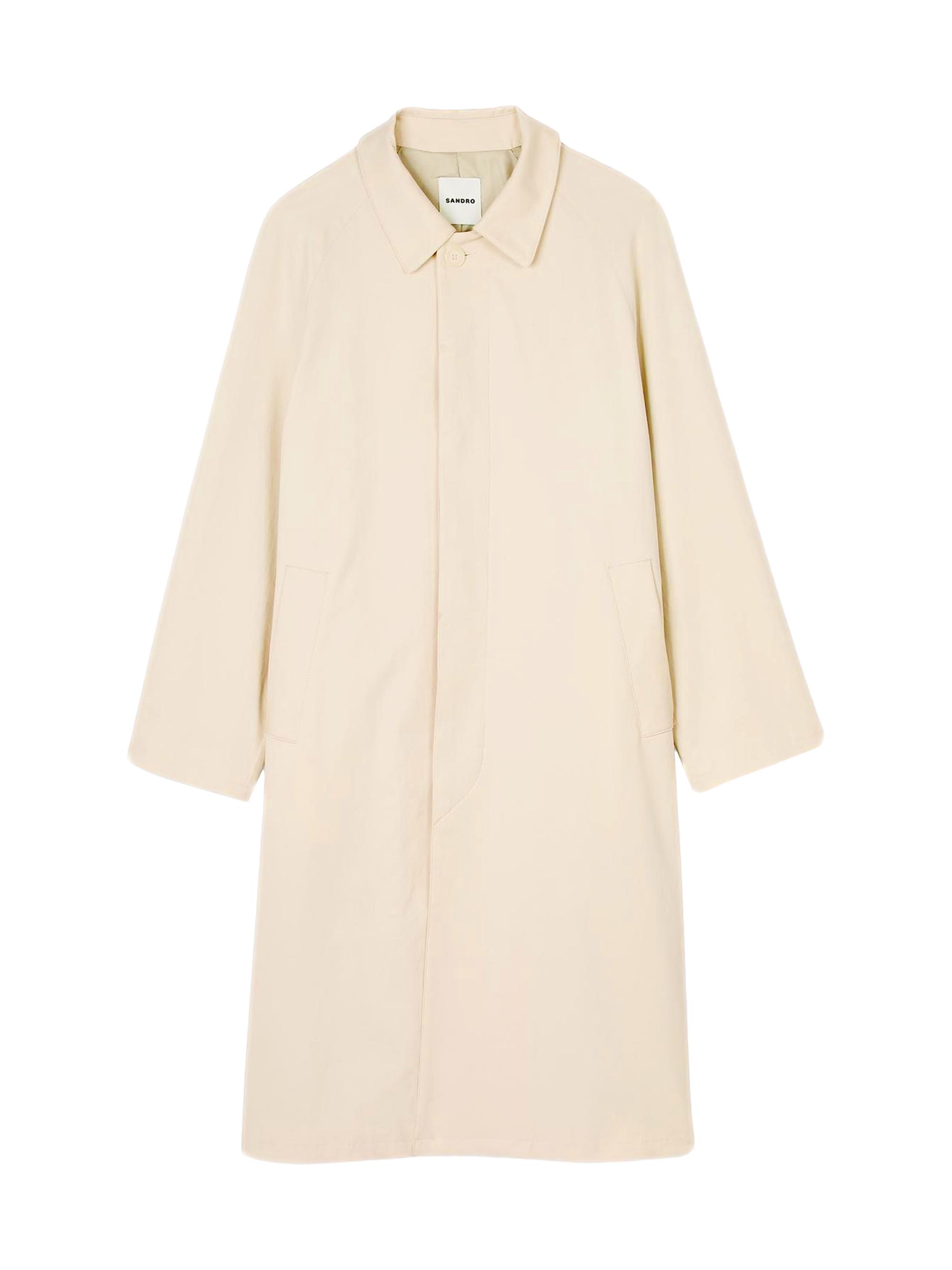 Sandro Men's Long Mac Coat - Beige