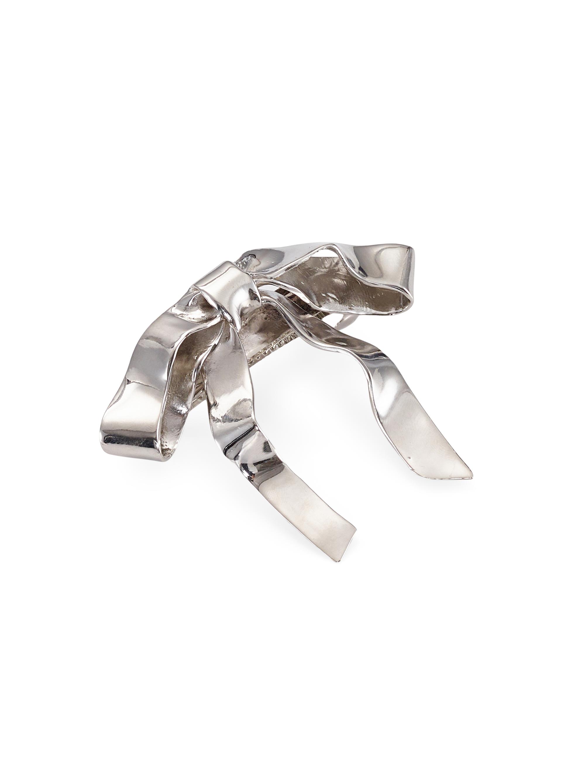 Lelet NY Women's Mary Jane French Barrette - Rhodium