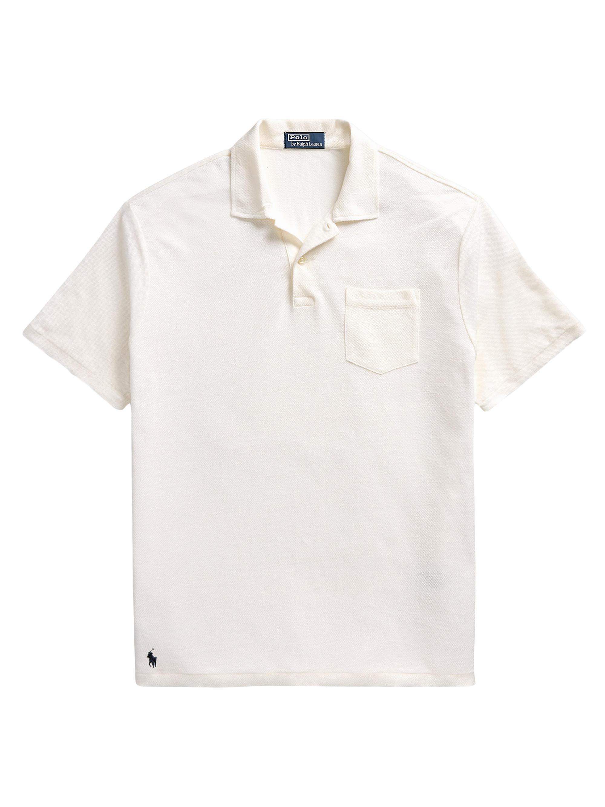 Polo Ralph Lauren Men's Linen Polo Shirt - White
