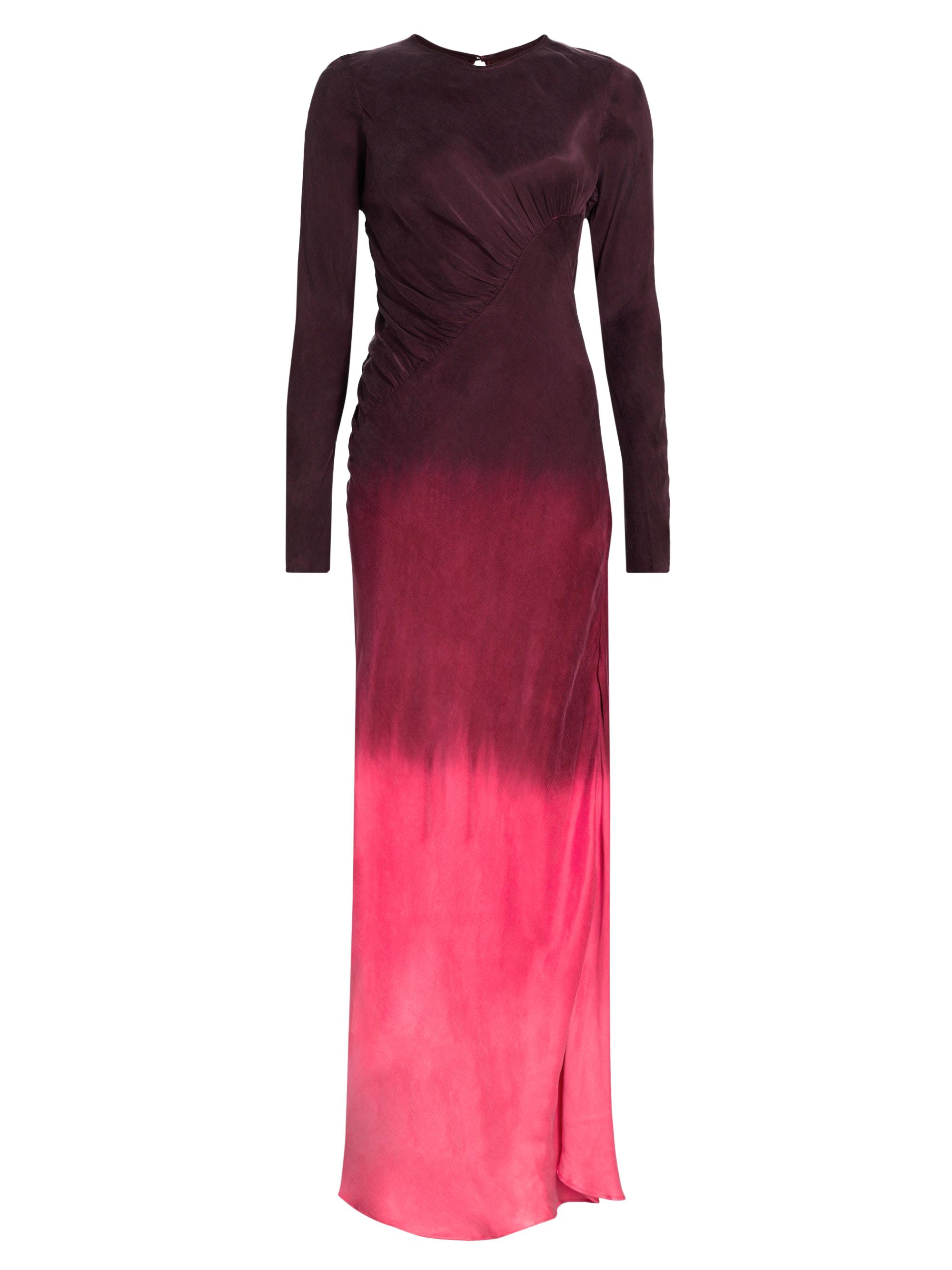 SWF Women's Fluid Drape Dip-Dye Maxi Dress - Rouge
