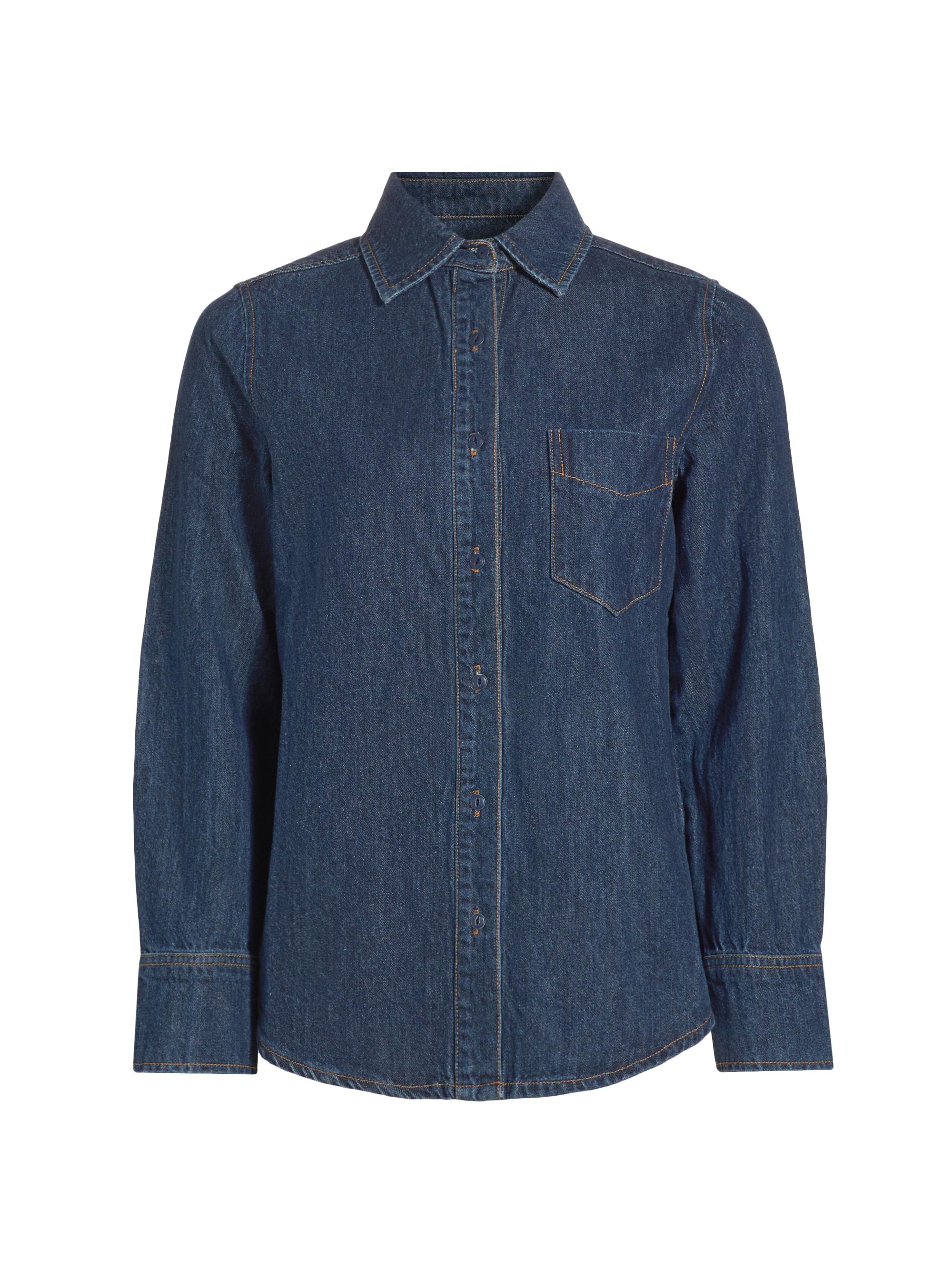 The Normal Brand Women's Denim Long-Sleeve Shirt - Dark Wash