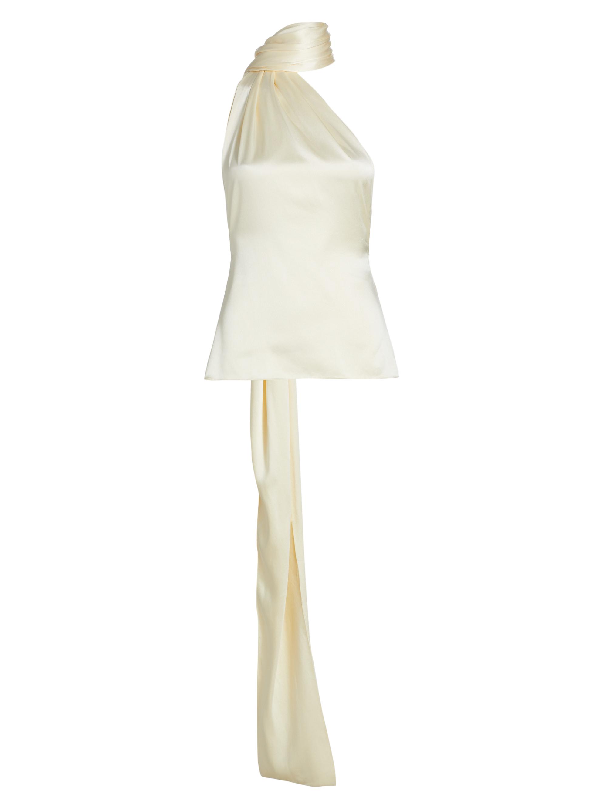 LaQuan Smith Women's One-Shoulder Scarf Top -