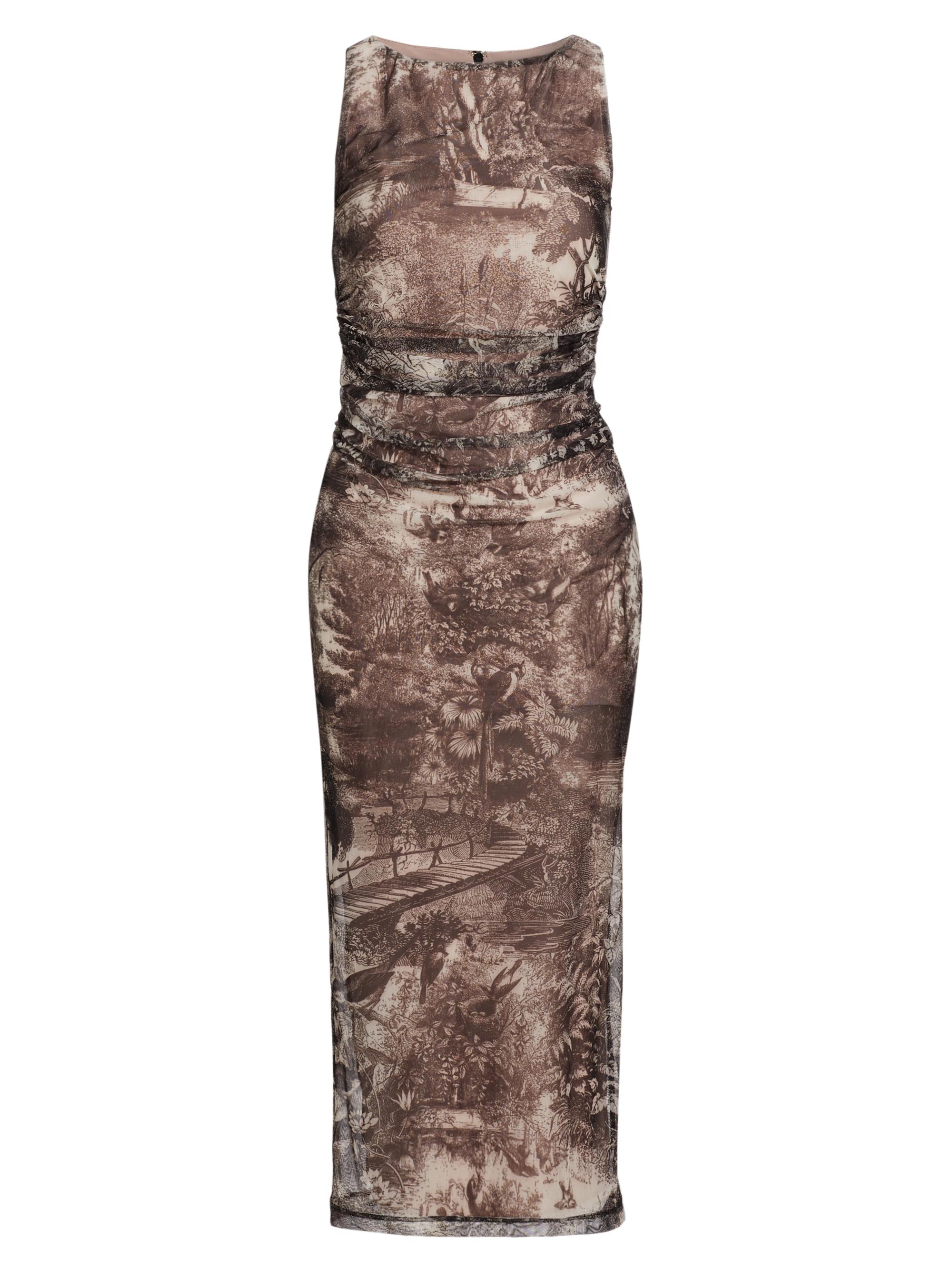 Amanda Uprichard Women's Tiffany Printed Body-Con Midi-Dress - Sparrow