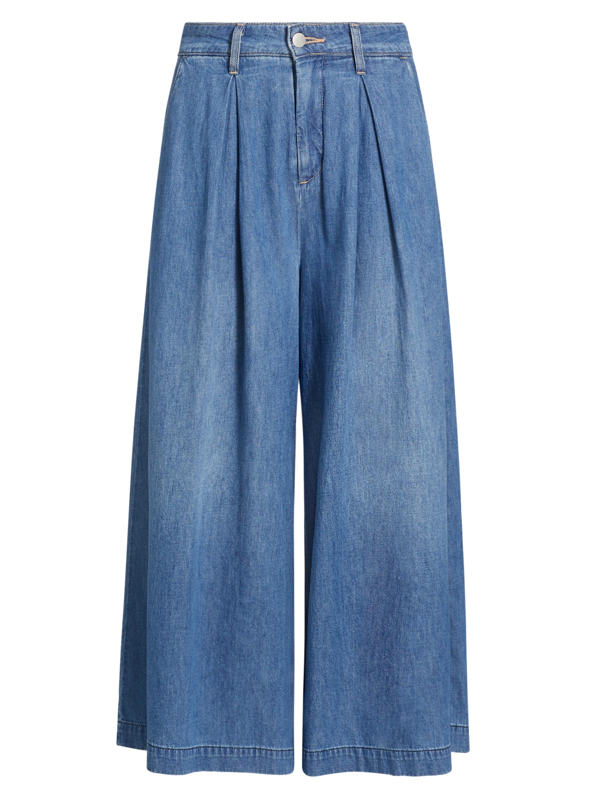L'AGENCE Women's Elowyn Pleated Palazzo Jeans - Anvil