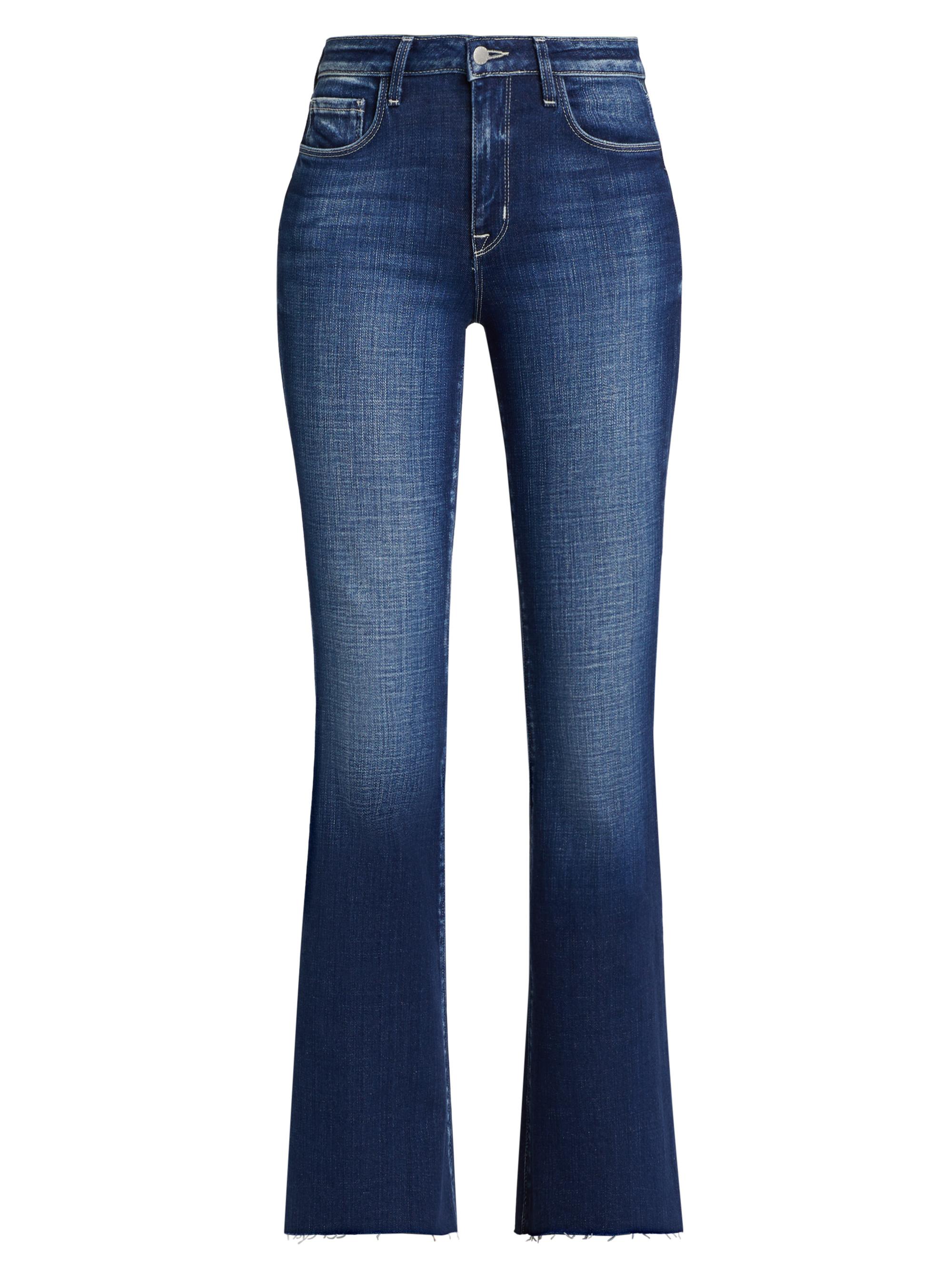L'AGENCE Miley Wide-Leg Cuff Jeans | Saks Fifth Avenue