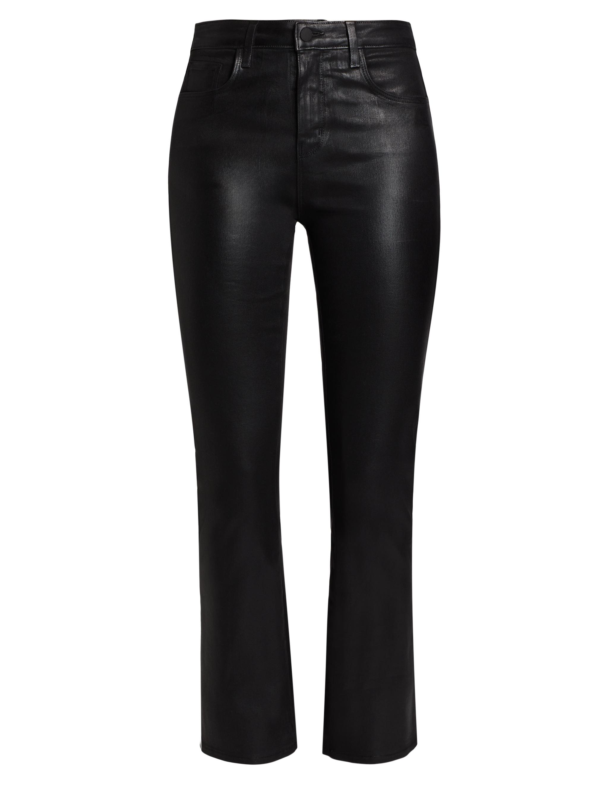 L'AGENCE Women's Tati Coated Micro-Boot Jeans - Noir Coated