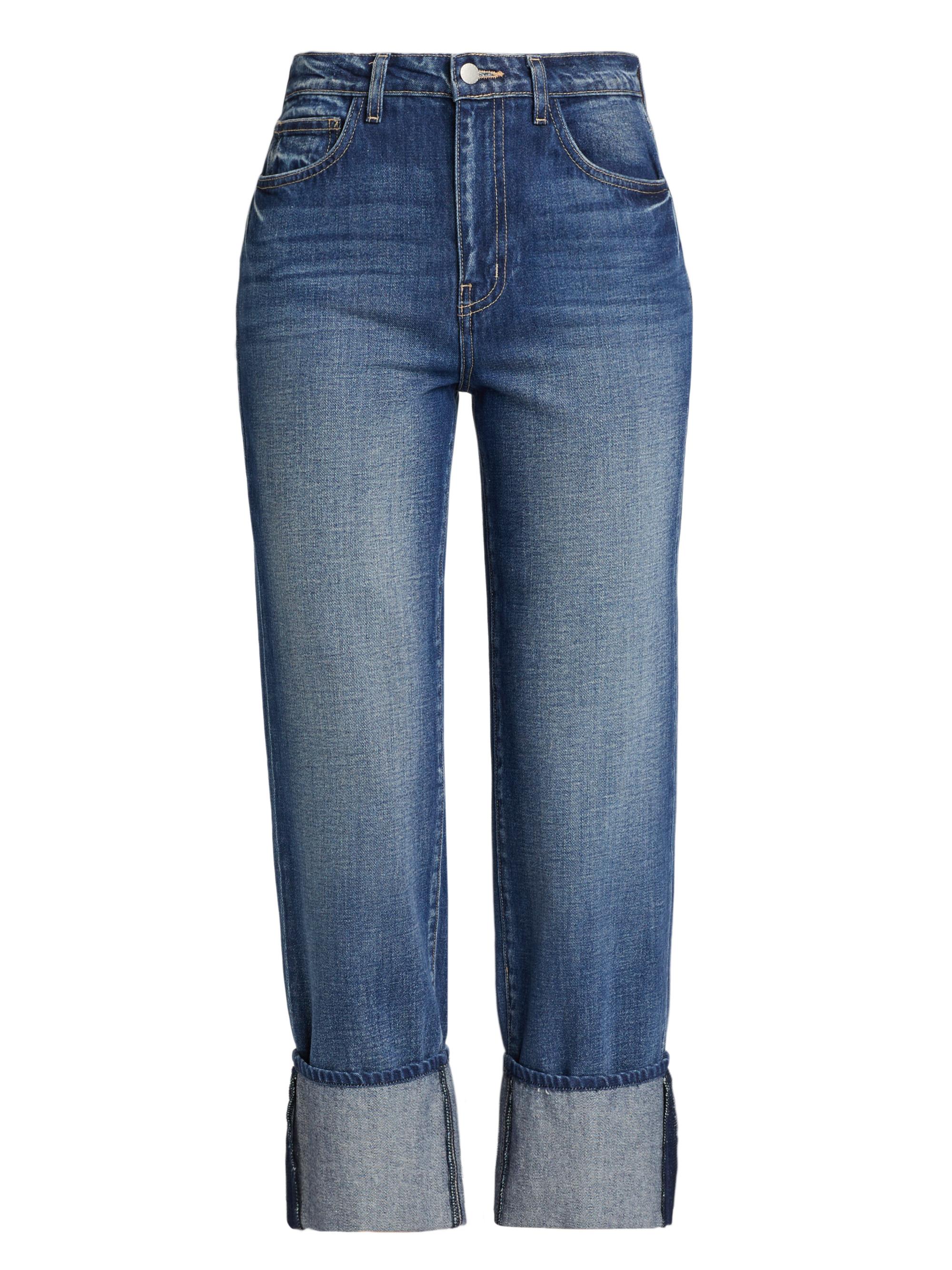 L'AGENCE Women's Leighton Cuffed Stovepipe Jeans - Arco