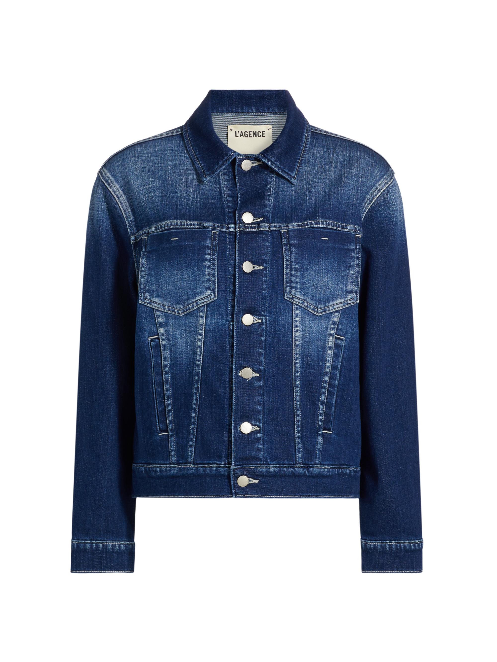 L'AGENCE Women's Mack Oversized Denim Jacket - Beacon