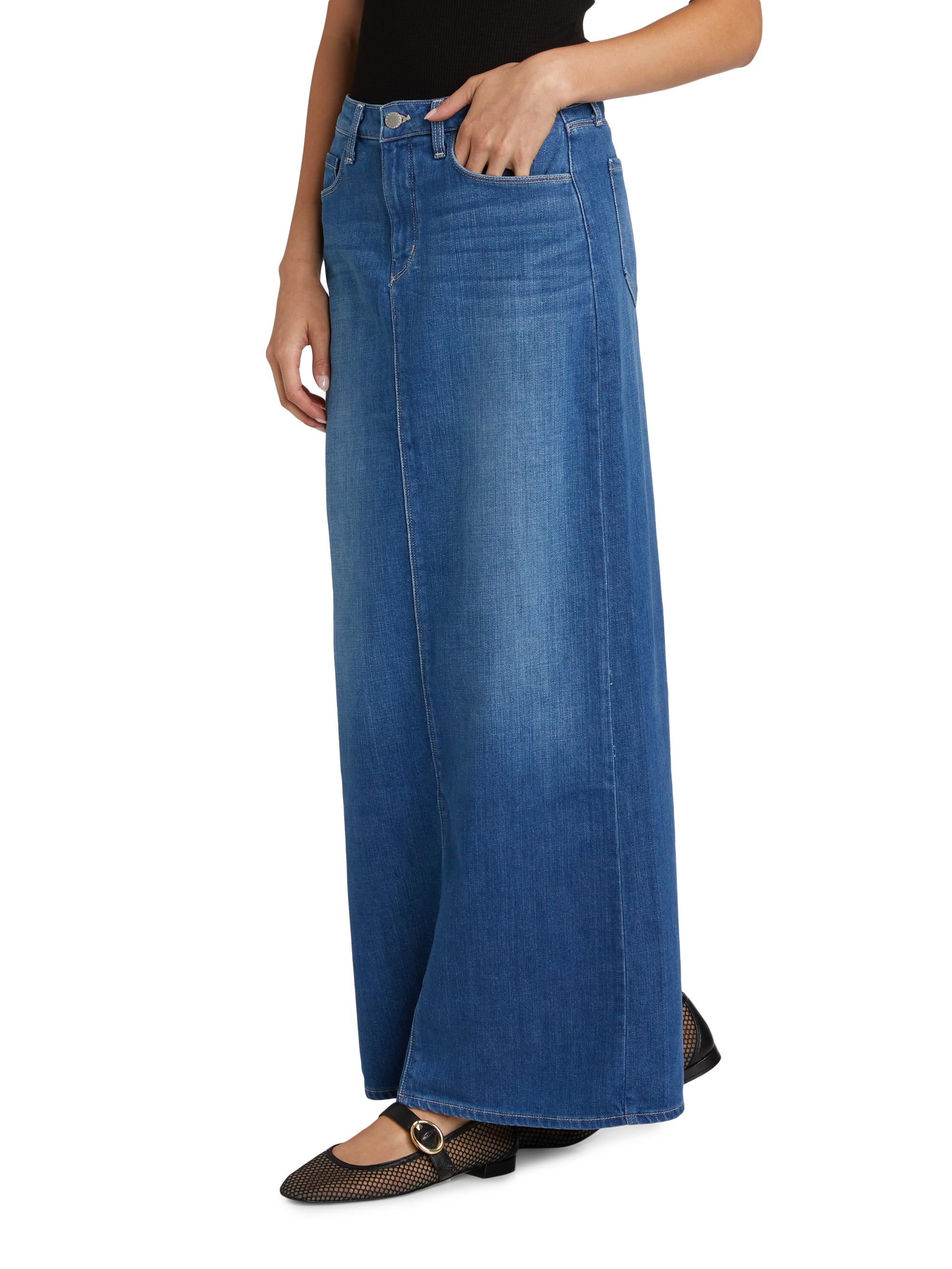 L'AGENCE Miriam Denim Maxi Skirt | Saks Fifth Avenue