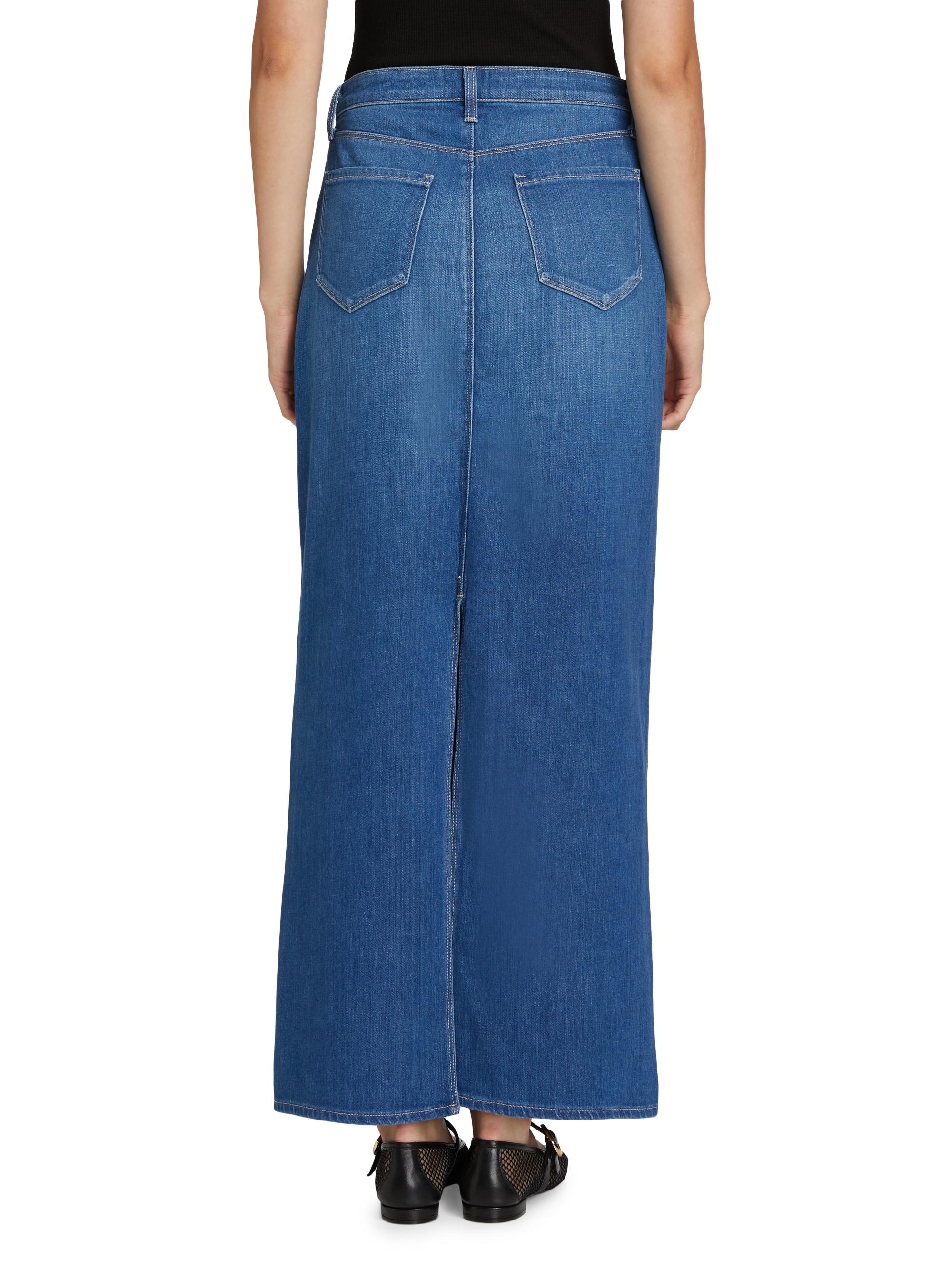 L'AGENCE Miriam Denim Maxi Skirt | Saks Fifth Avenue