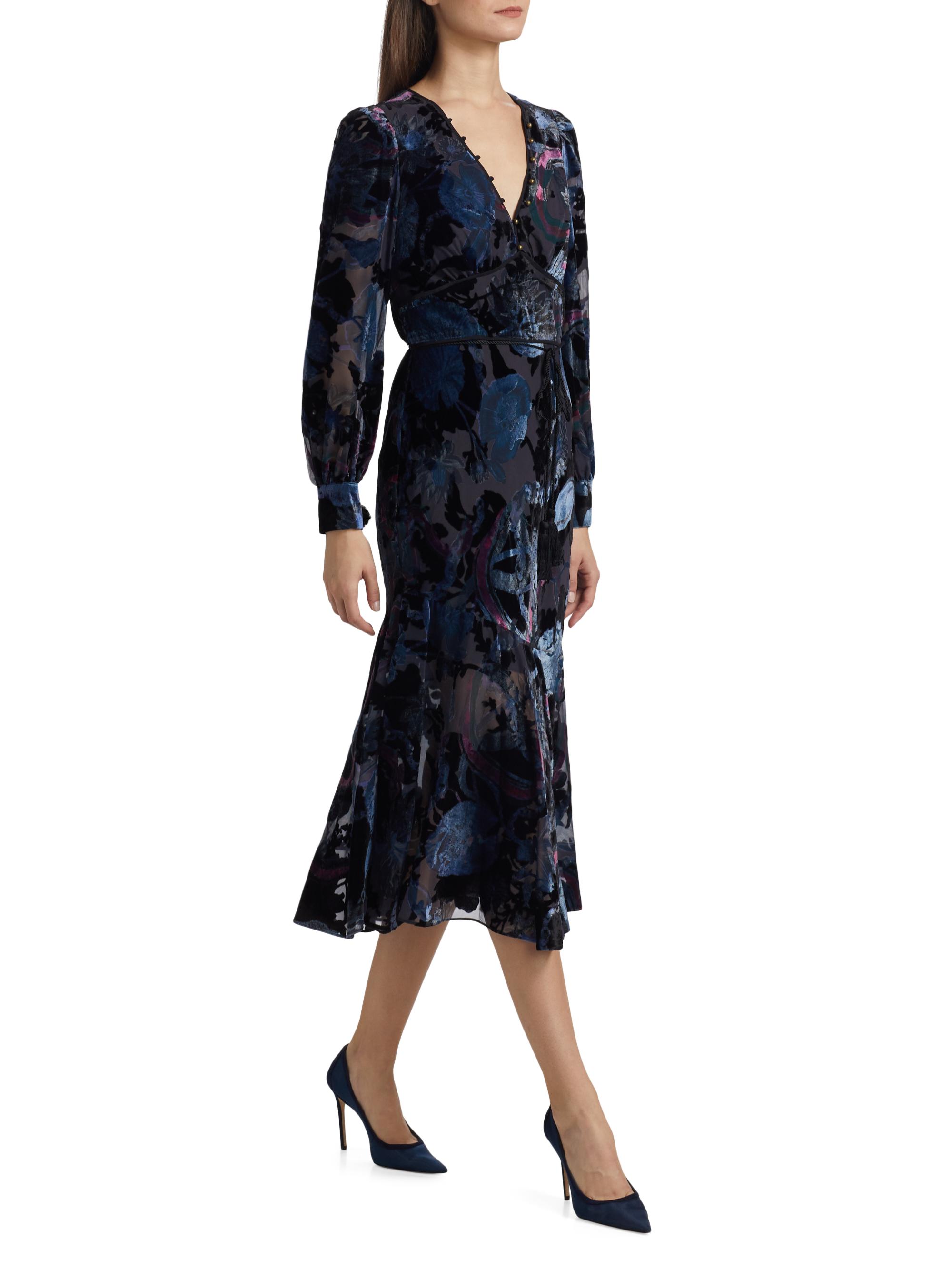 chinese dress ladies Belinda Burnout Velvet Dress main image 1
