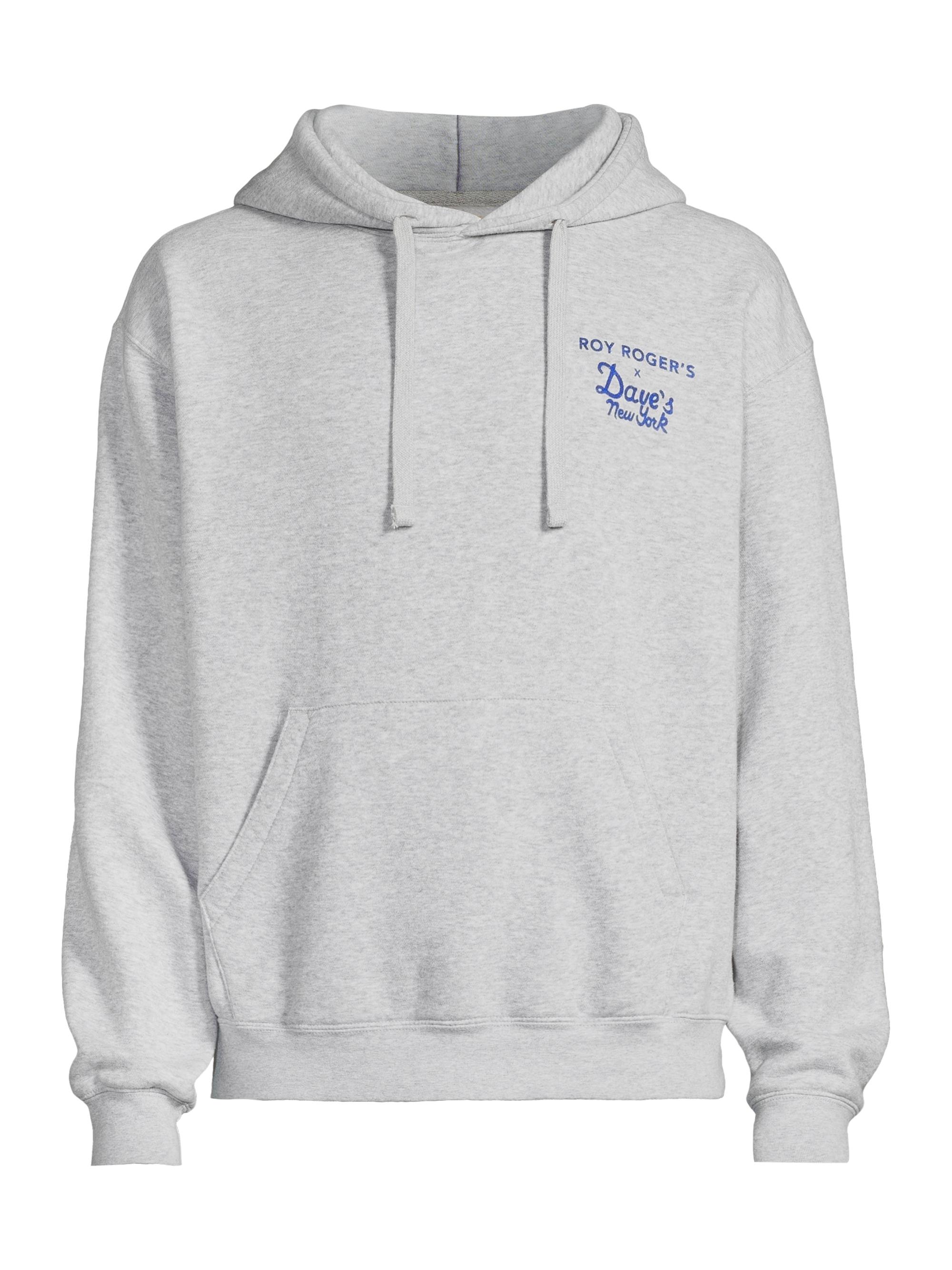 Roy Roger's x Dave's New York Men's  Logo Cotton-Blend Hoodie - Grey