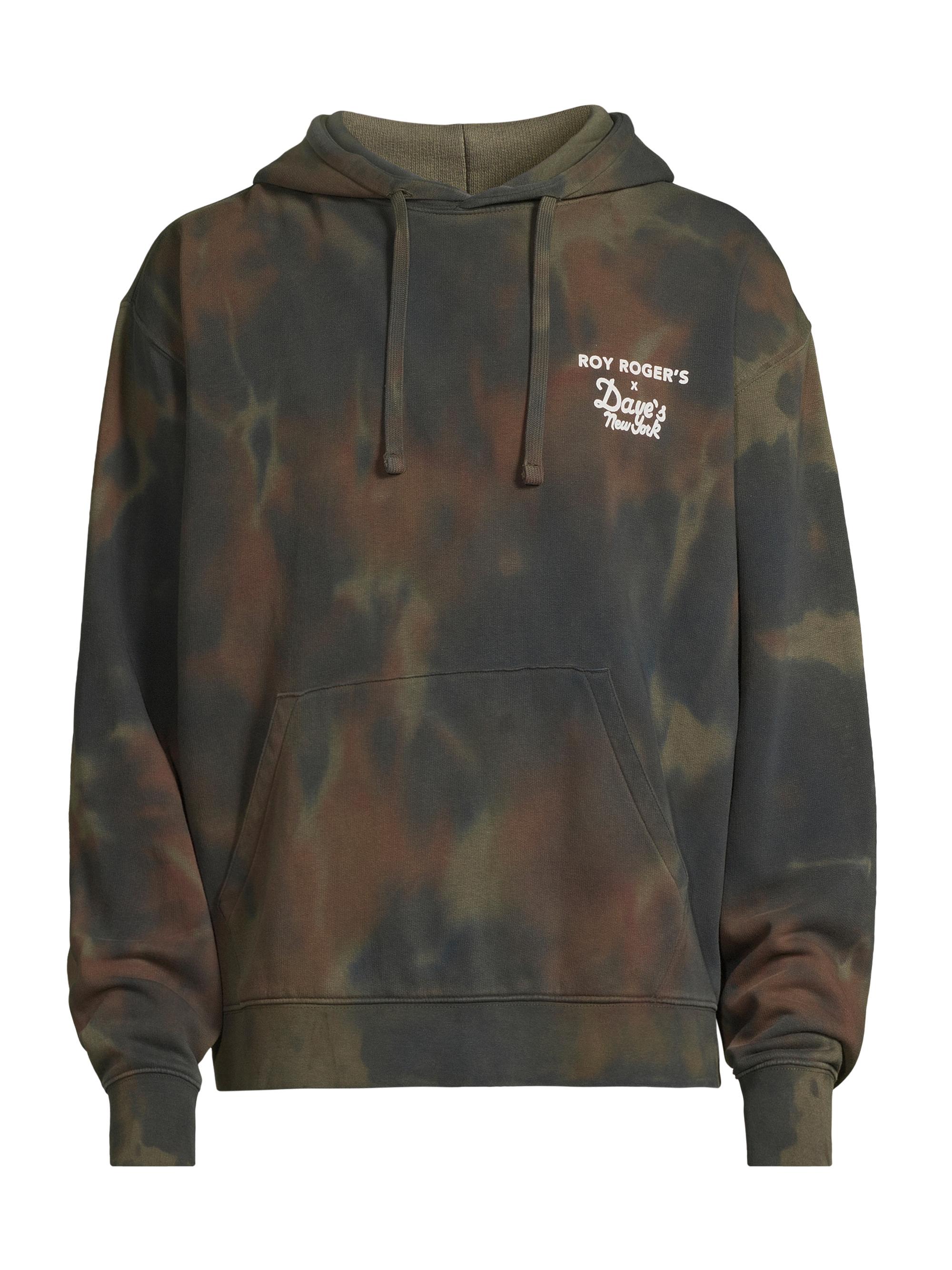 Roy Roger's x Dave's New York Men's  Tie-Dye Cotton-Blend Hoodie - Brown