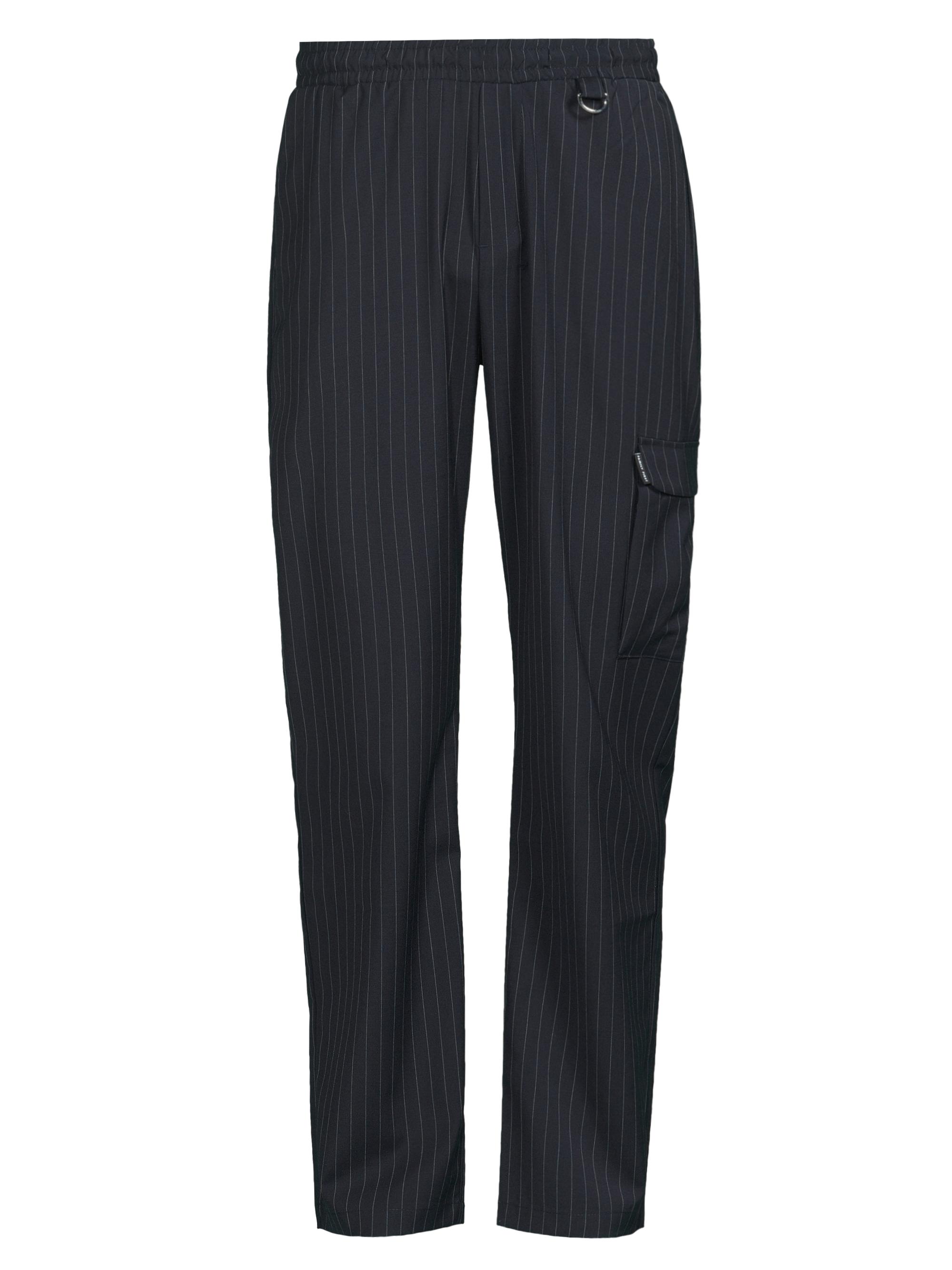 Family First Men's New Pinstriped Cargo Pants - Navy