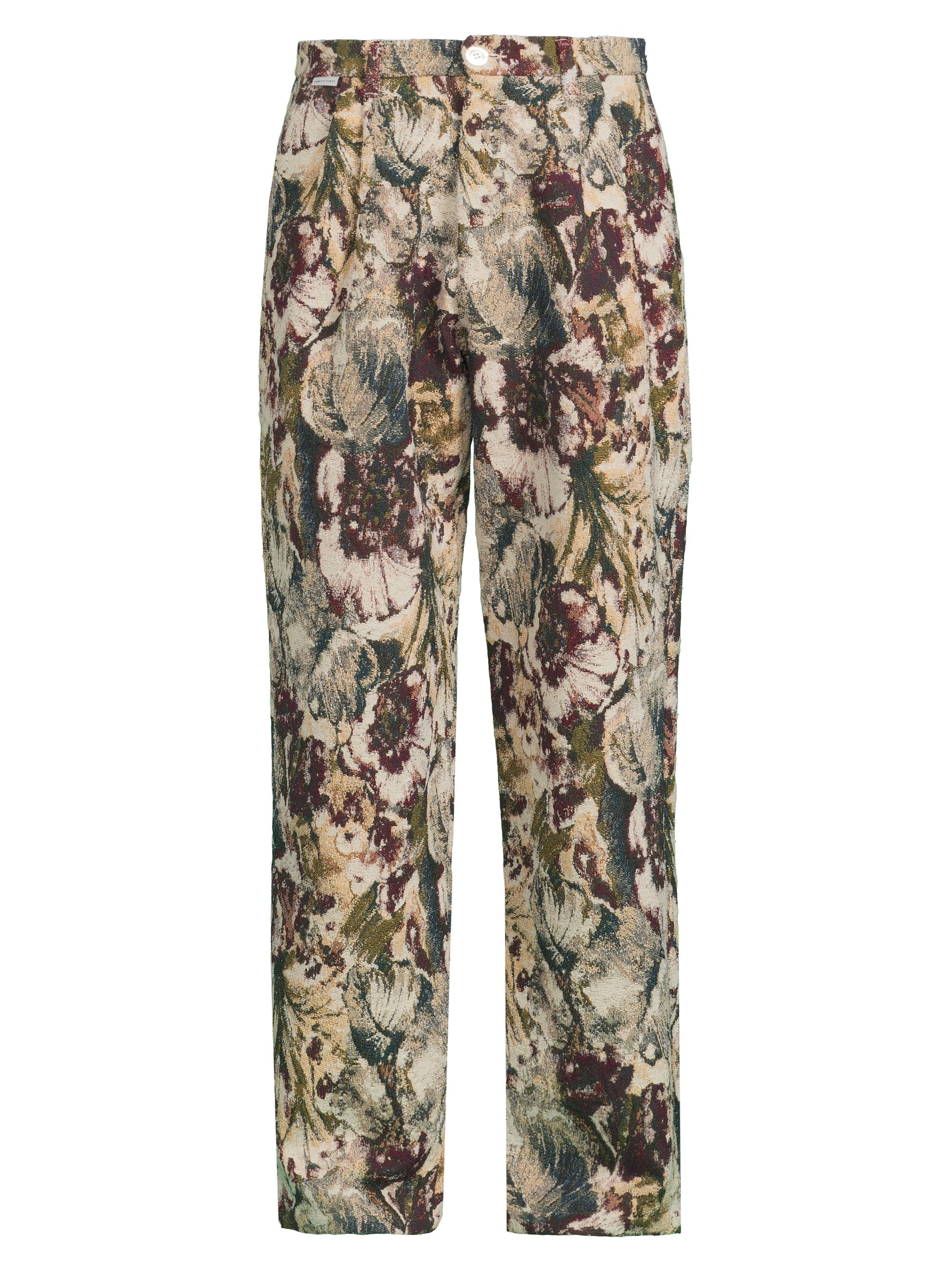 Family First Men's Landscape Tapestry Pants - Beige Burgundy